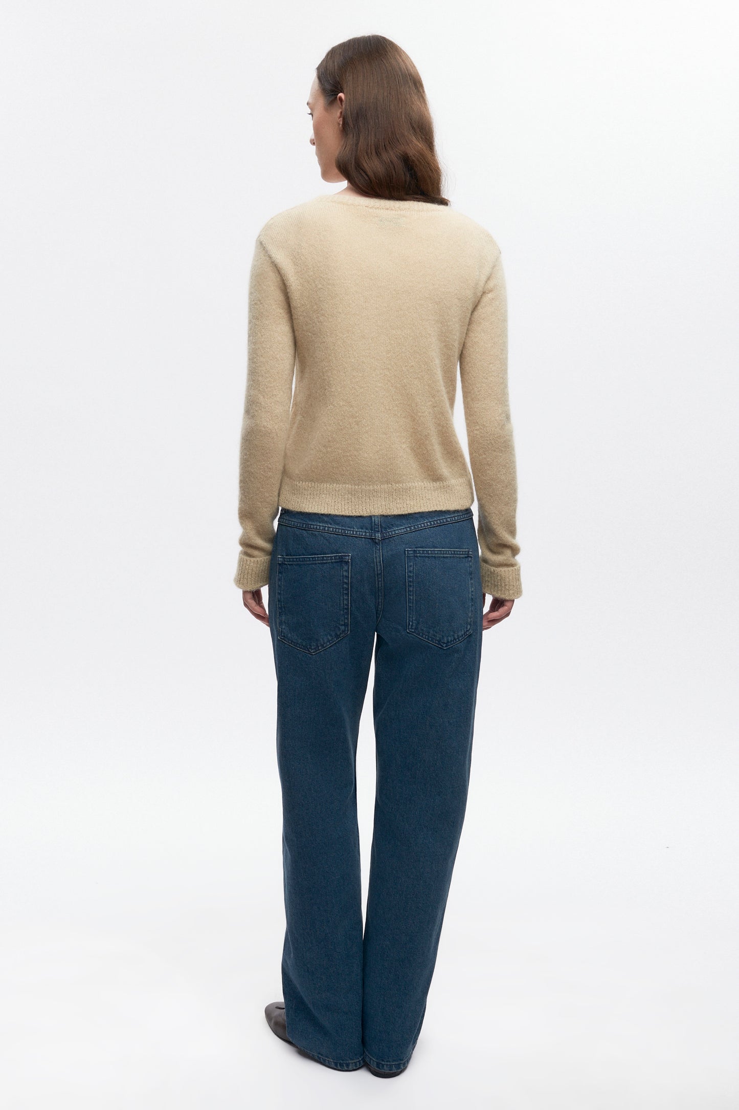 Women's Noor Fuzzy Cardigan in Sand