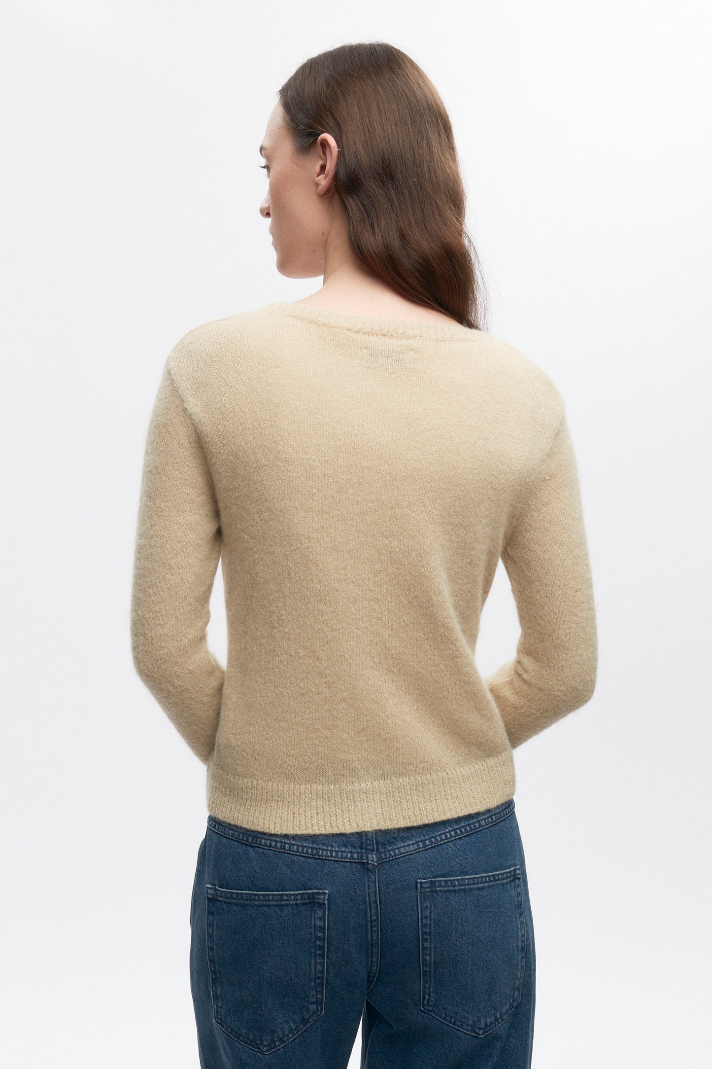 Women's Noor Fuzzy Cardigan in Sand