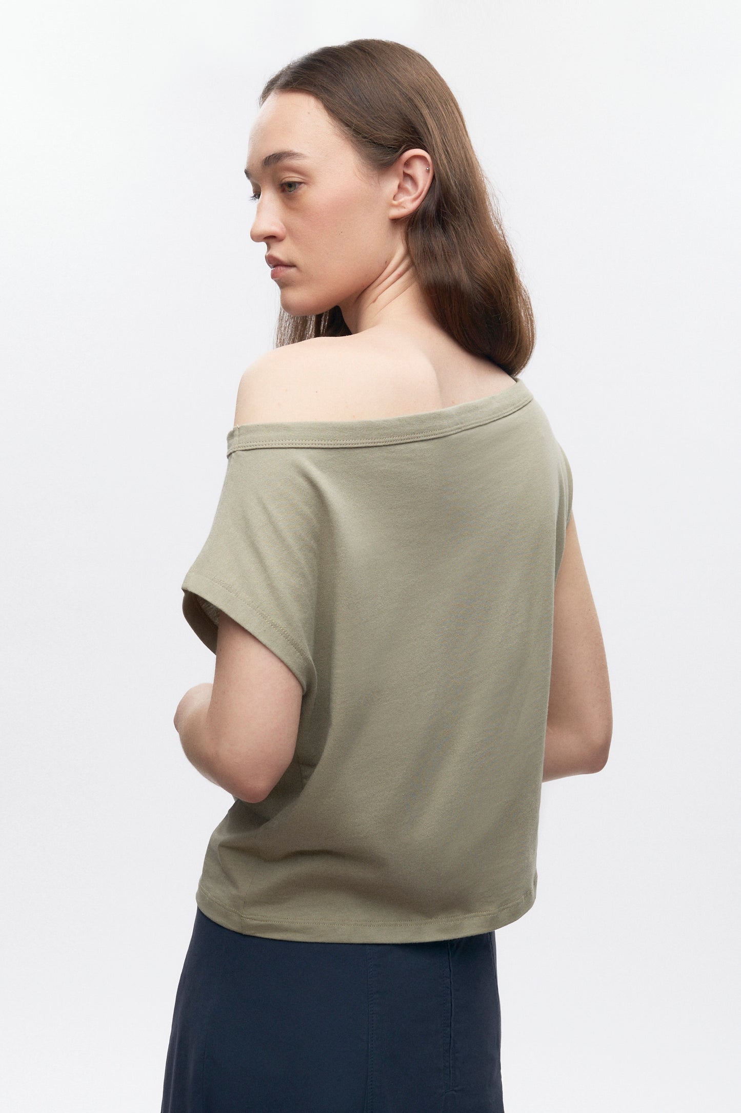 Women's Off Shoulder Tee in Desert
