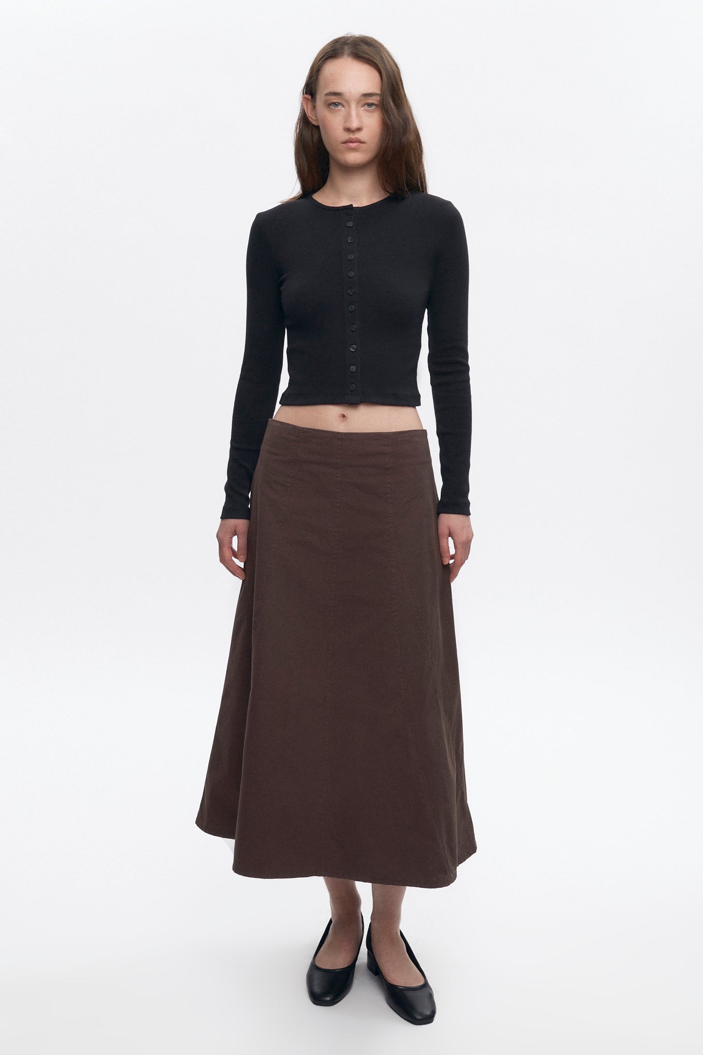 Women's Paper Touch Skirt in Coffee Bean