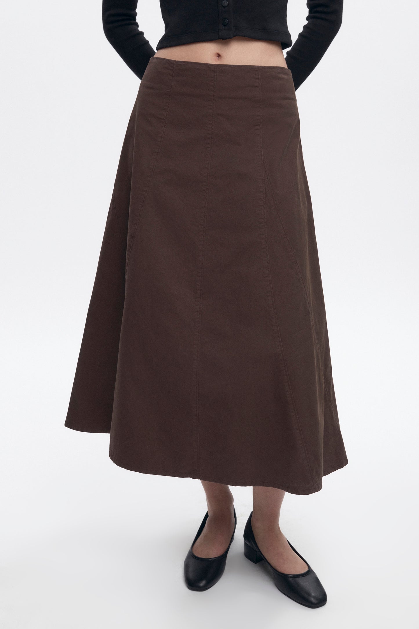 Women's Paper Touch Skirt in Coffee Bean