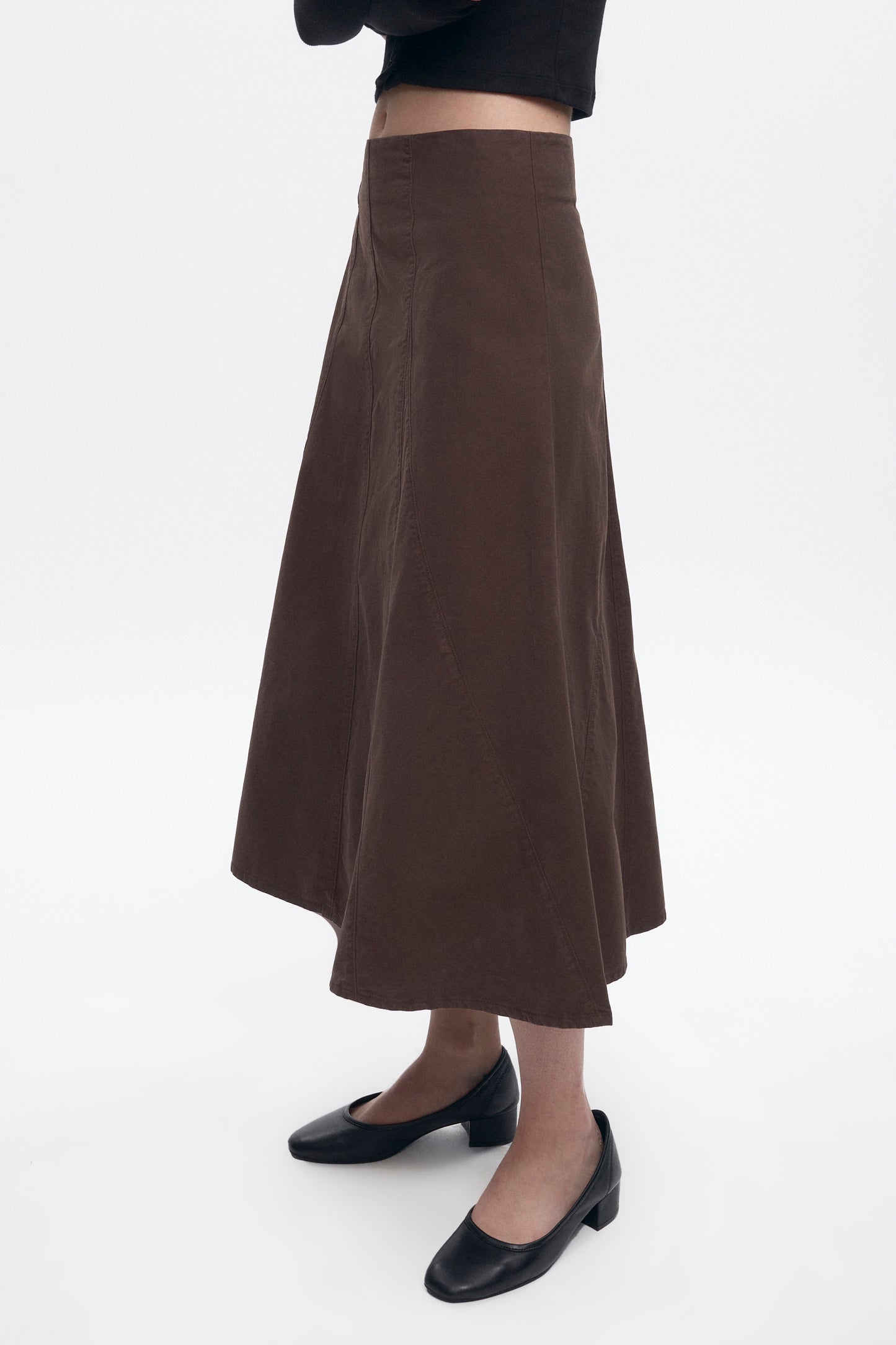 Women's Paper Touch Skirt in Coffee Bean