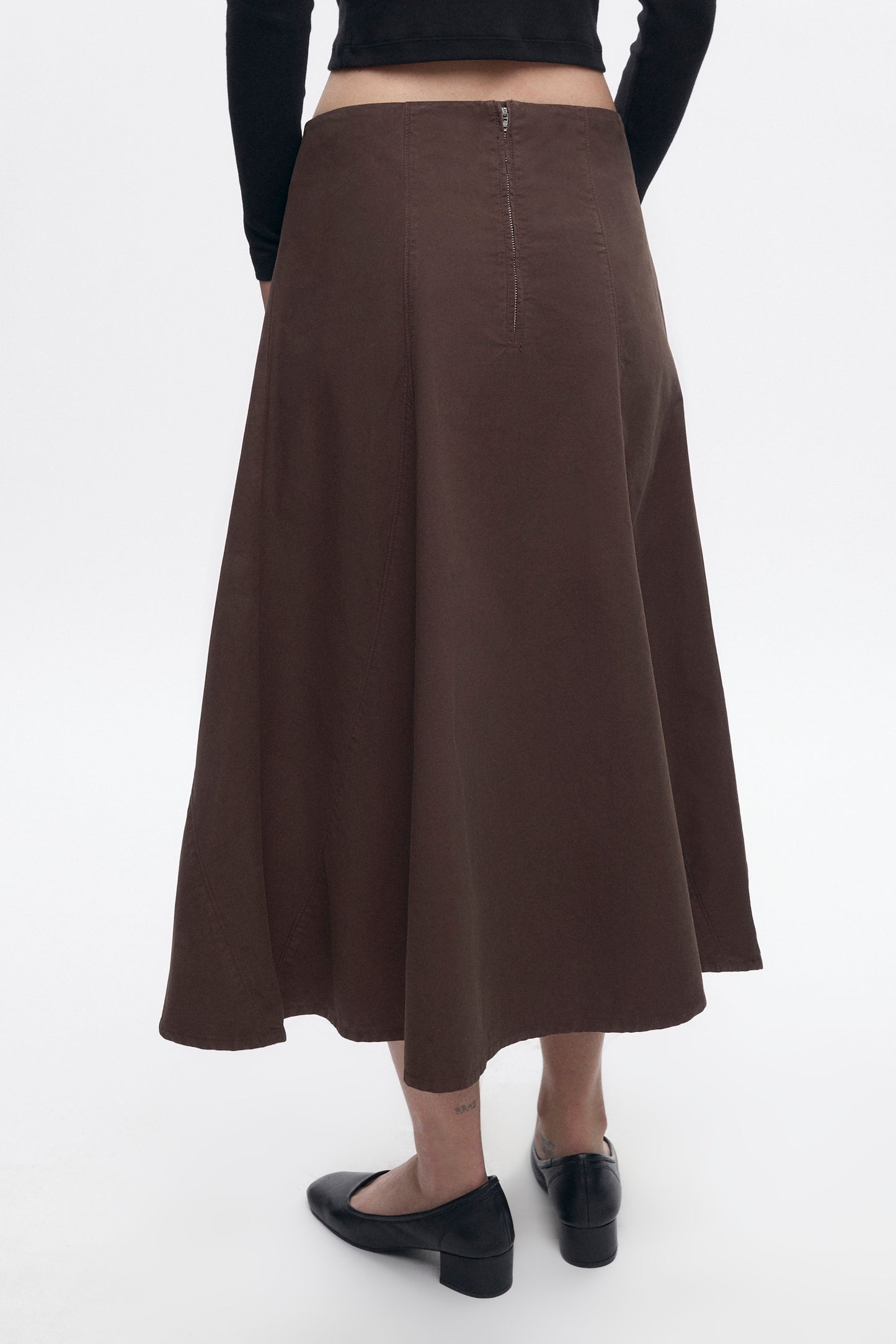 Women's Paper Touch Skirt in Coffee Bean
