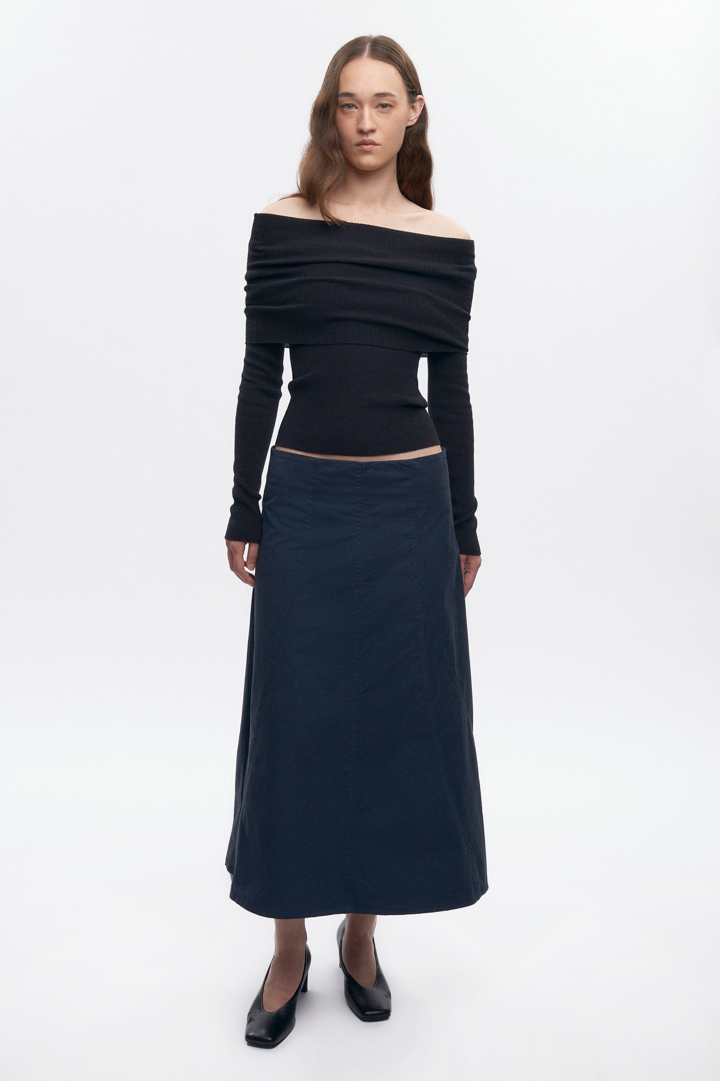 Women's Paper Touch Skirt in Midnight