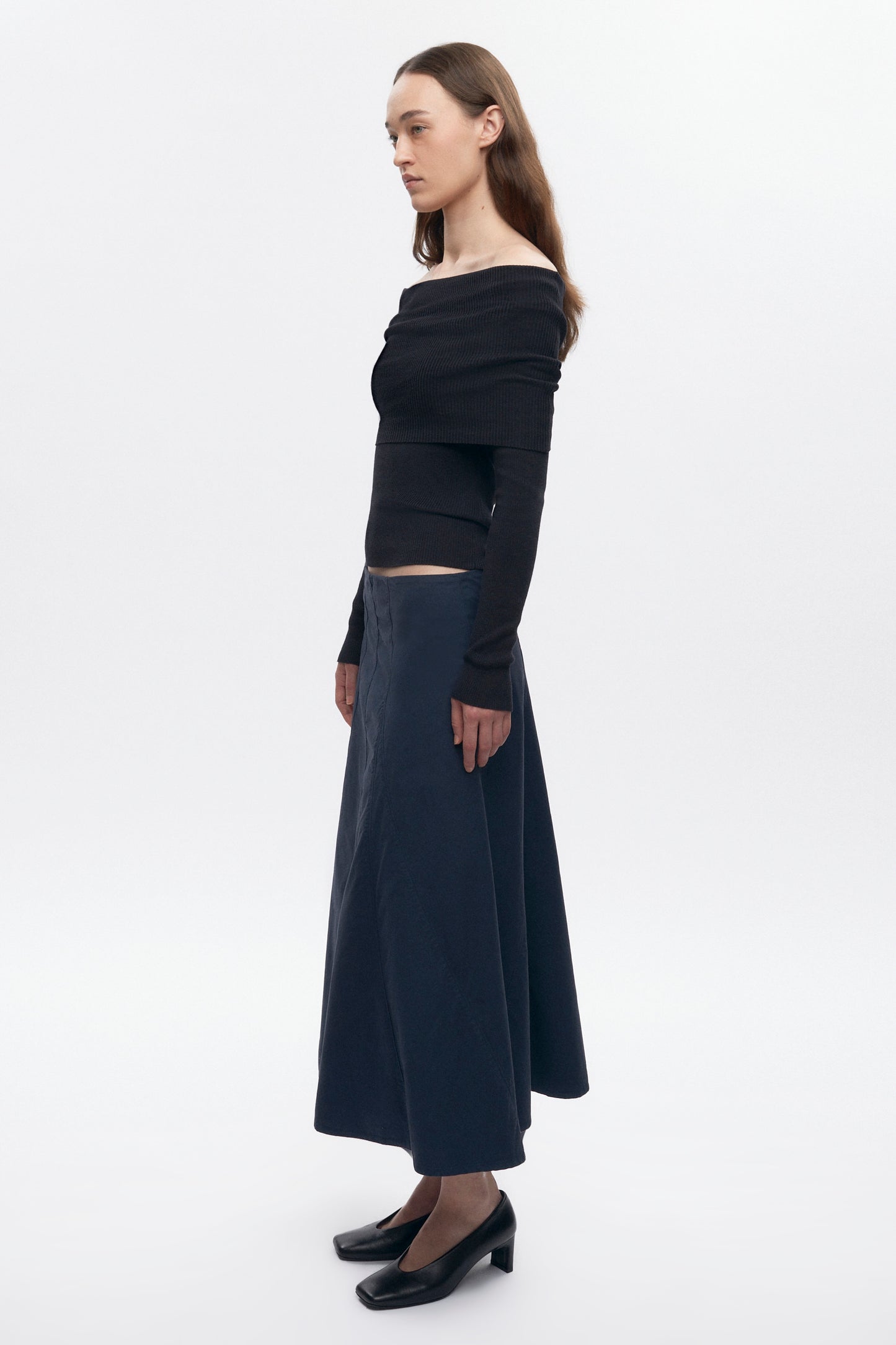 Women's Paper Touch Skirt in Midnight