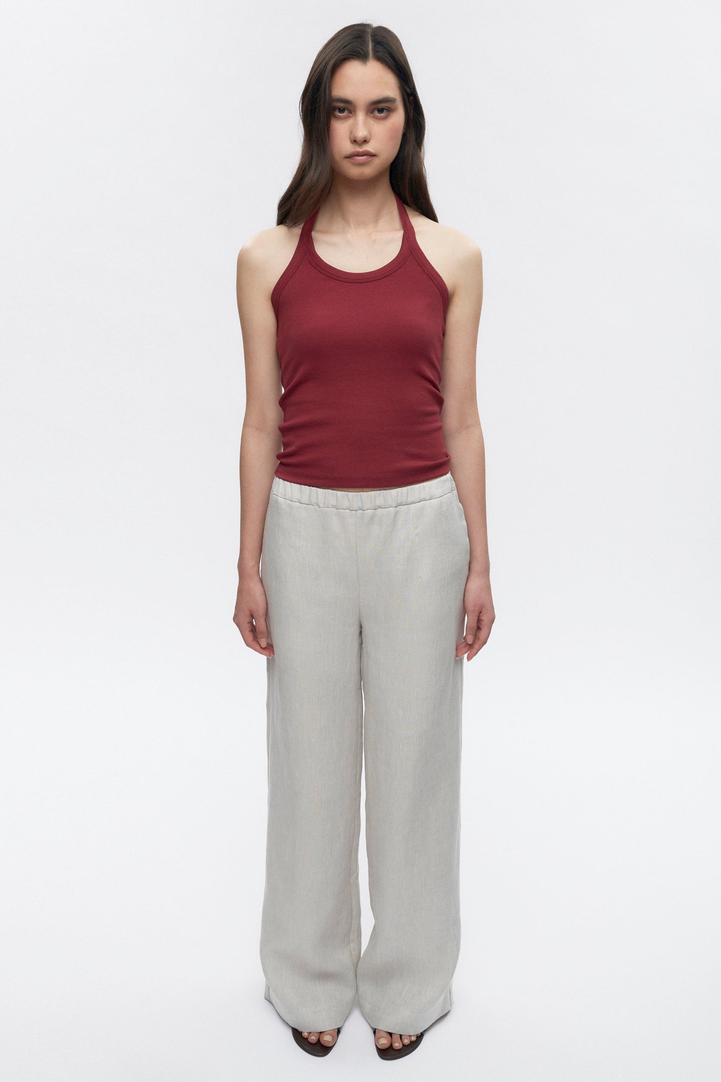 Women's Persea Linen Pull On Pants in Natural