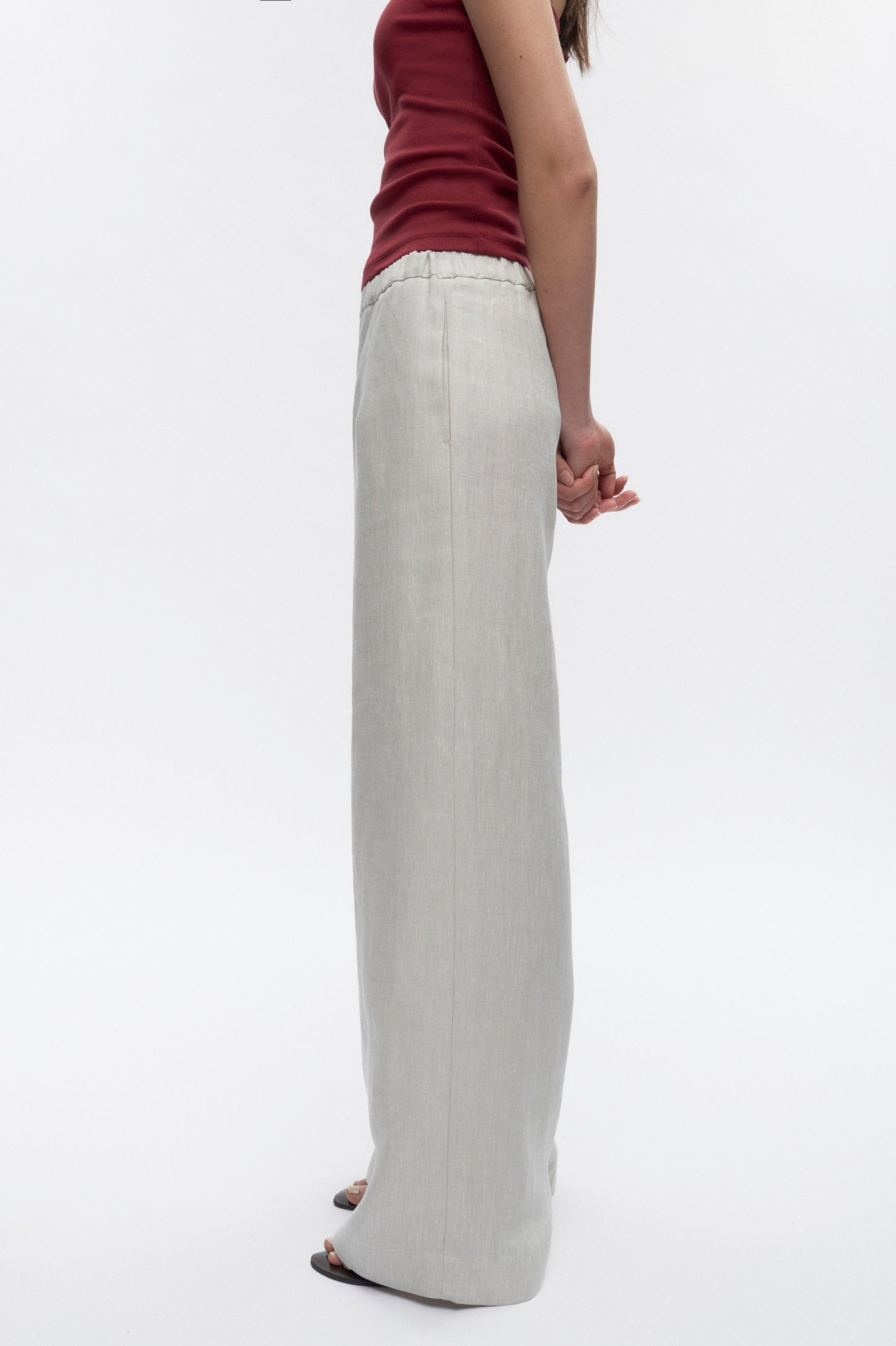 Women's Persea Linen Pull On Pants in Natural