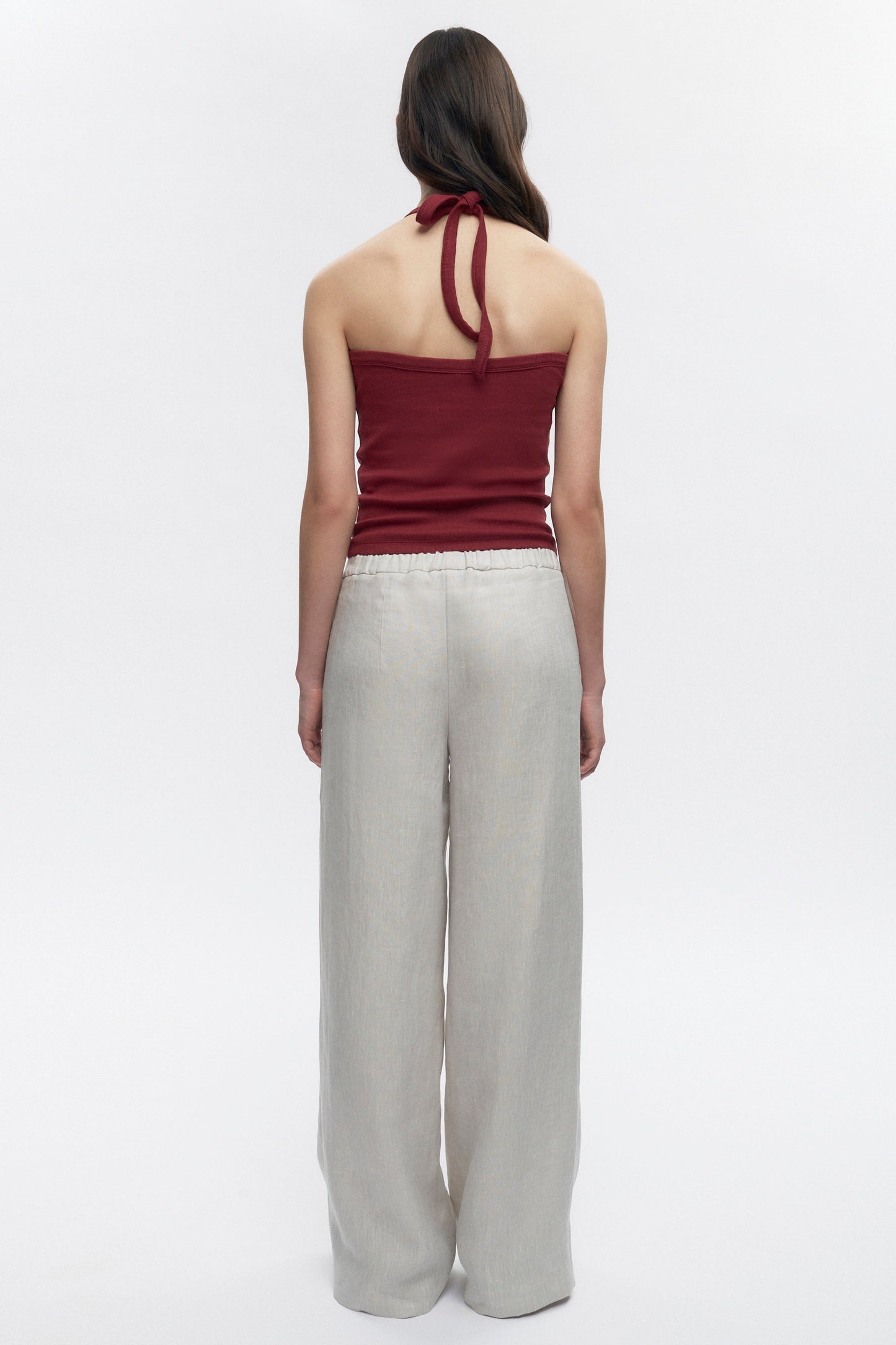 Women's Persea Linen Pull On Pants in Natural