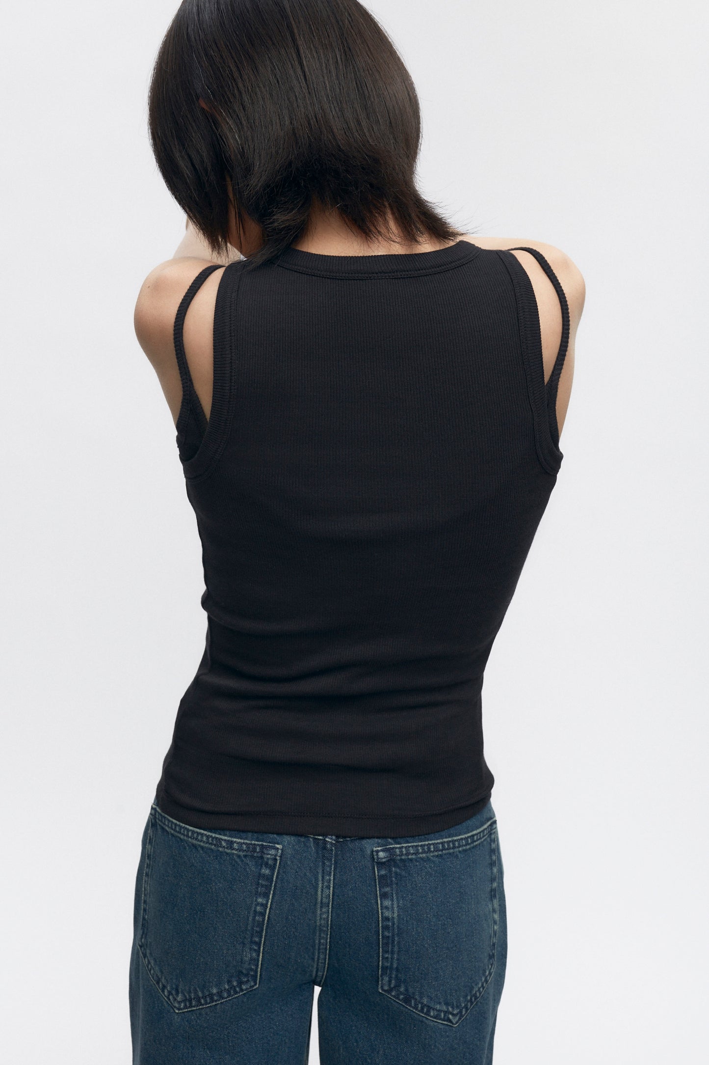 Women's Racer Tank in Black