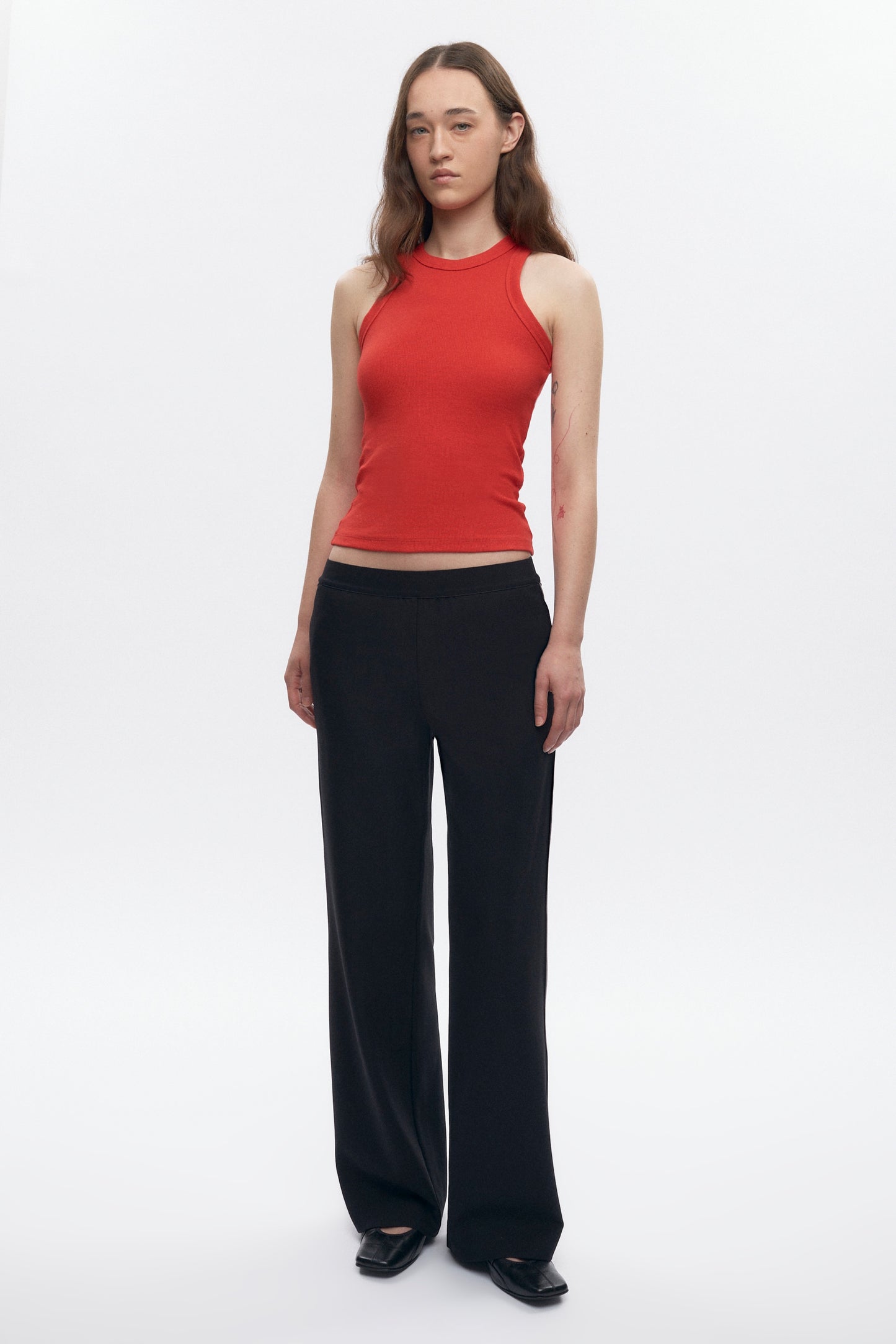 Women's Racer Tank in Fiery Red