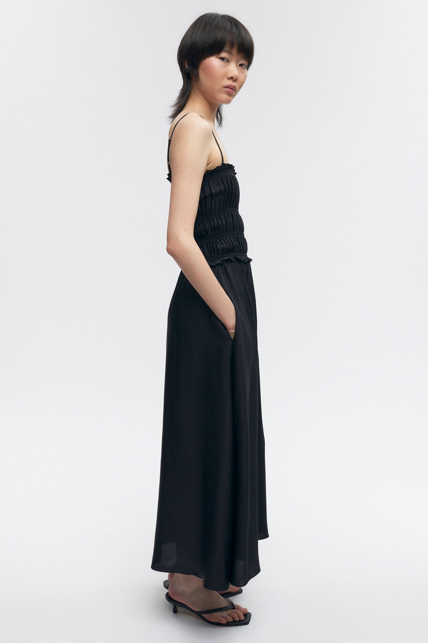 Women's Ruffle Dress in Black