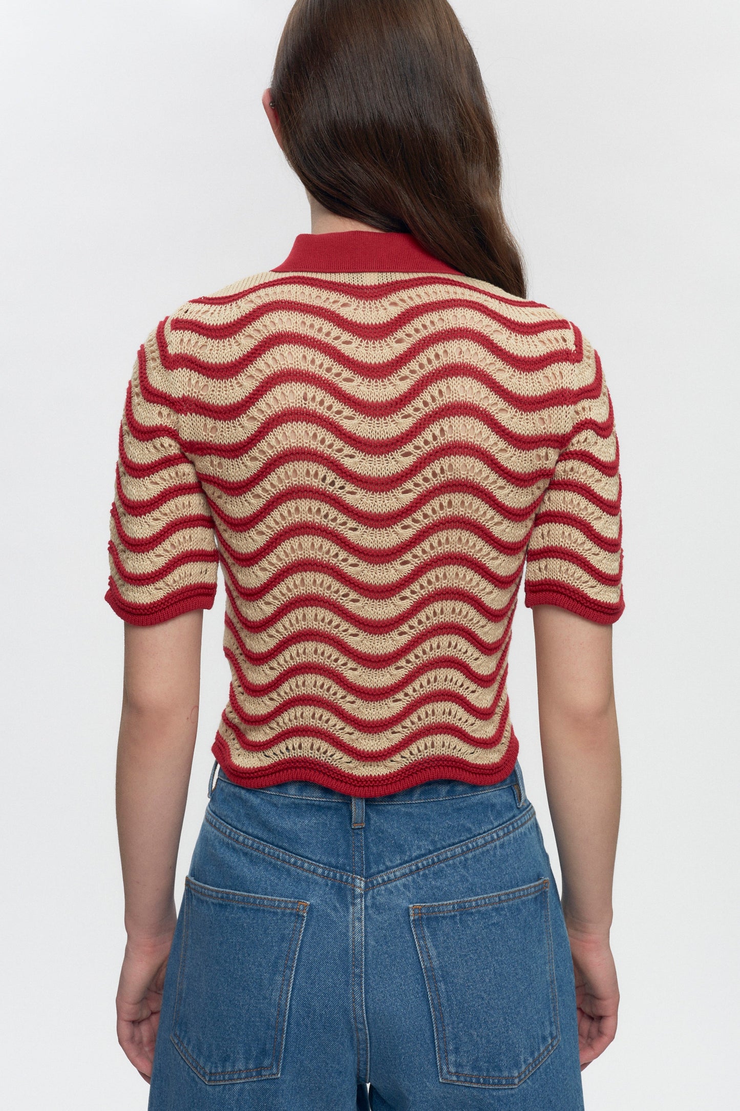 Women's Sabah Polo in Jester Red/Natural