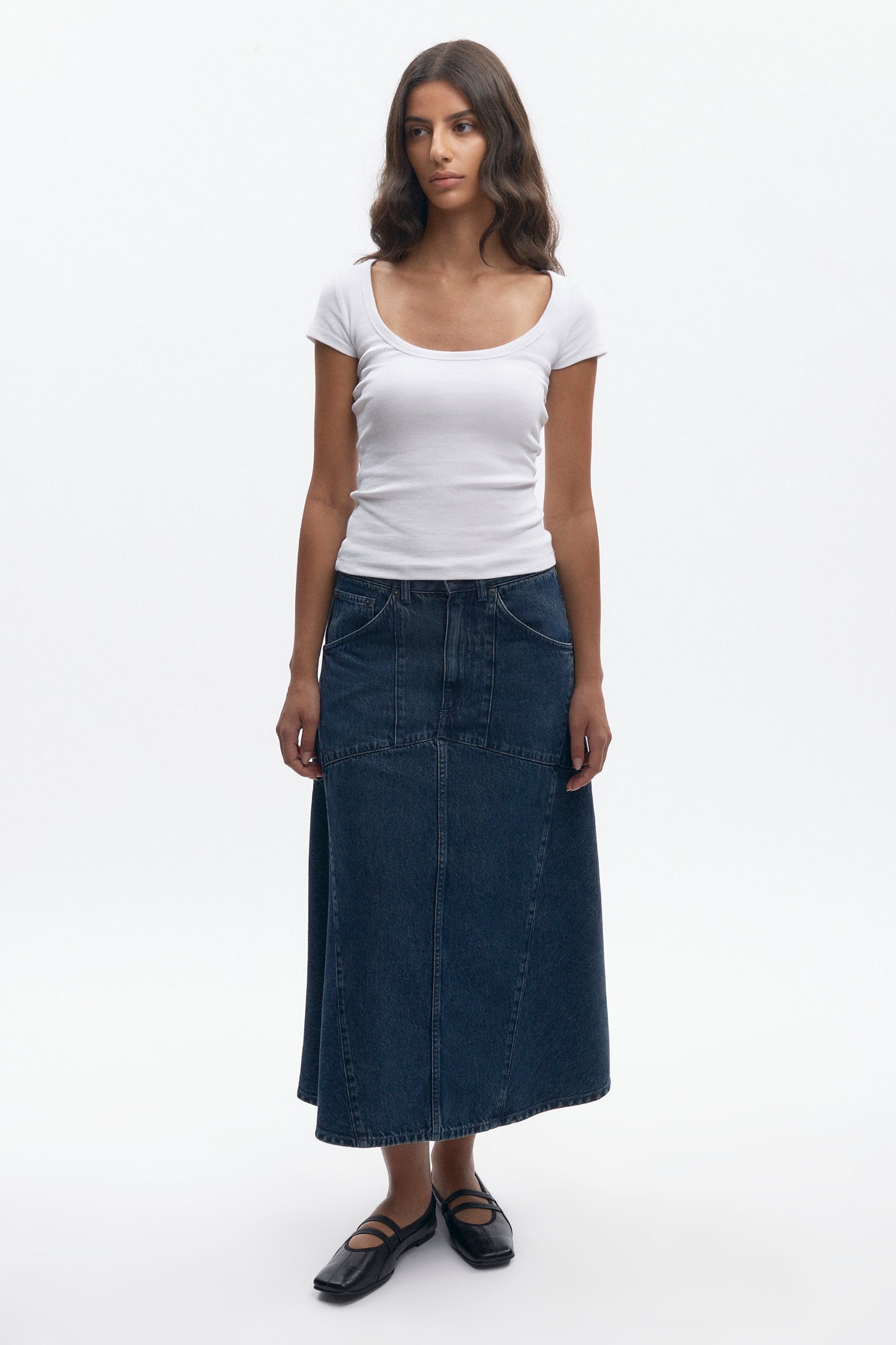 Women's Scoop Tee in White