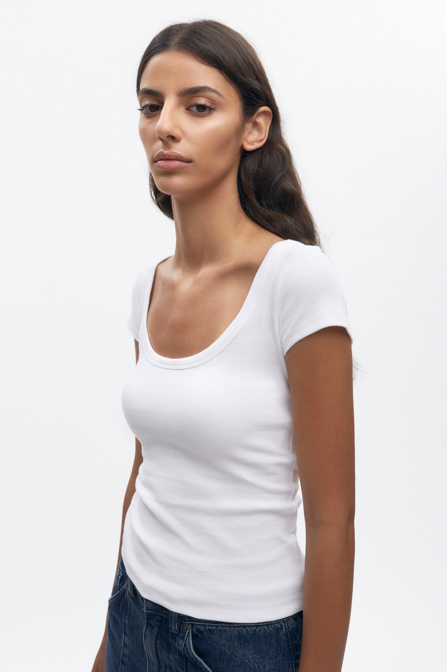 Women's Scoop Tee in White