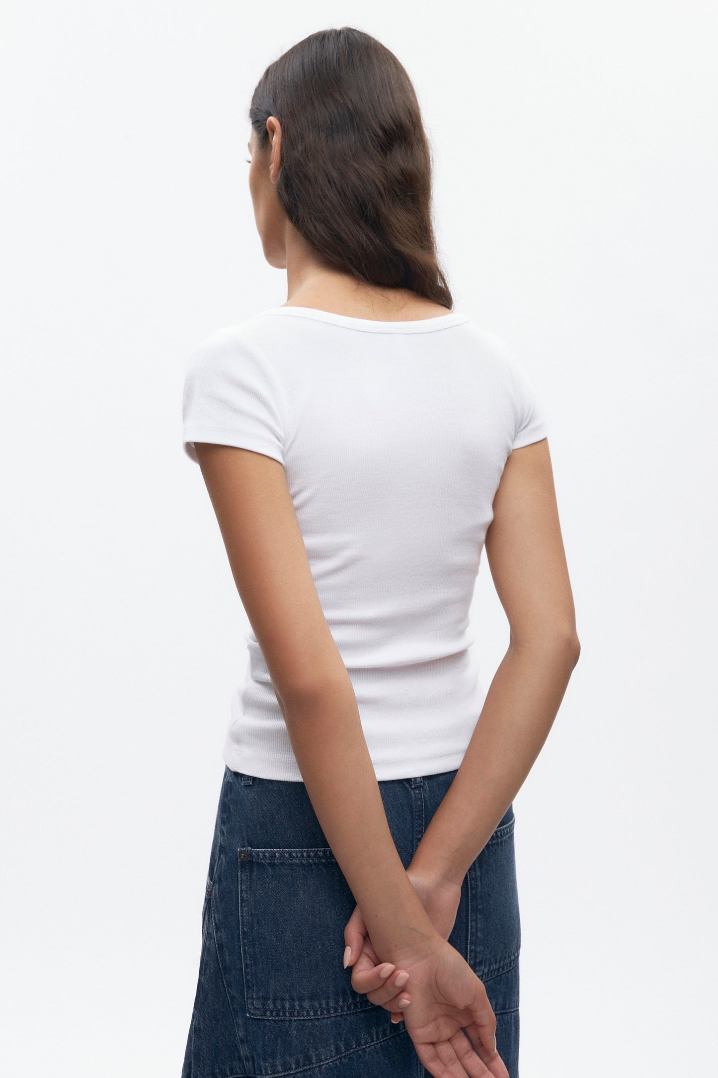 Women's Scoop Tee in White
