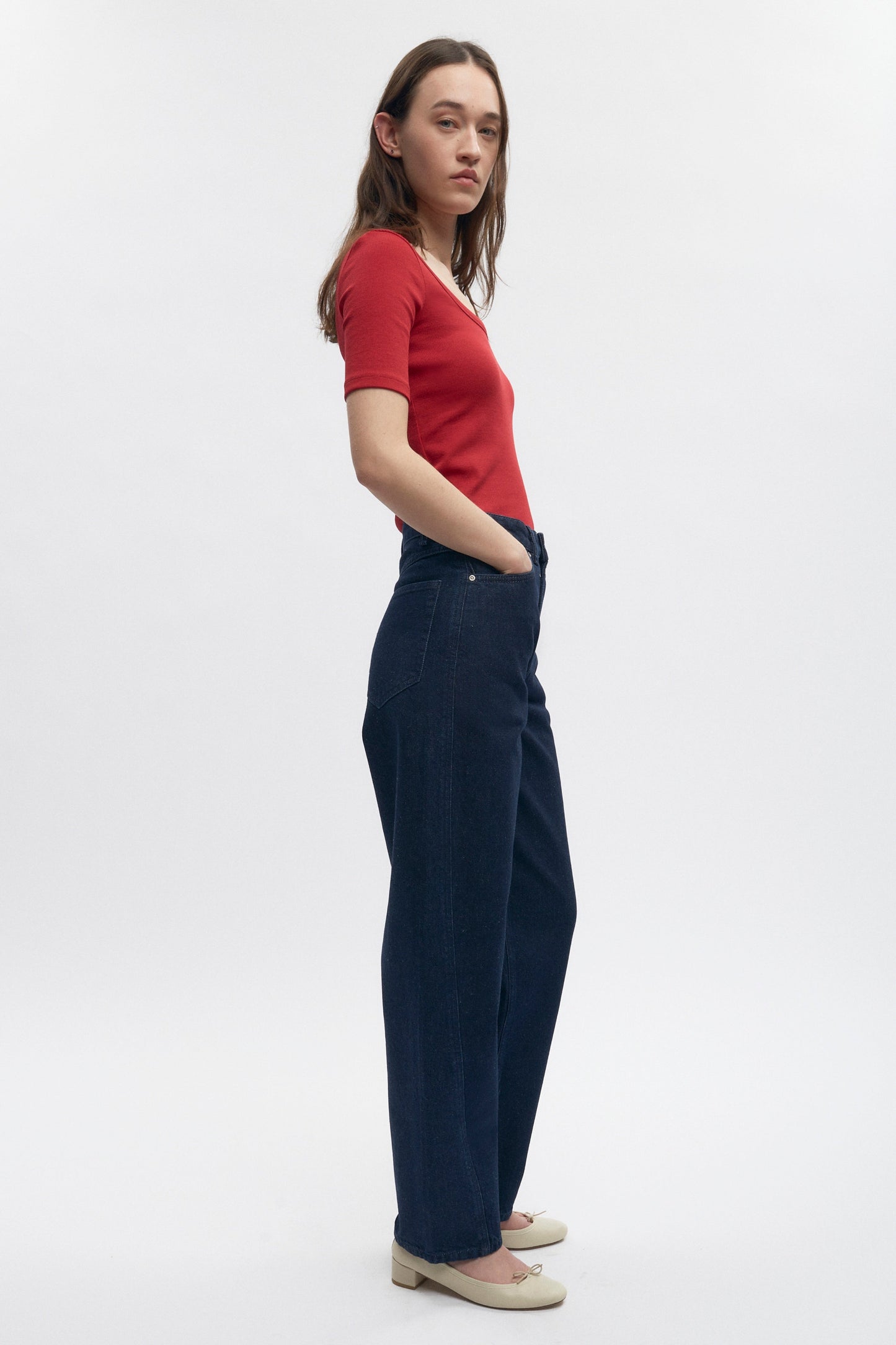 Women's Set Crew in Jester Red