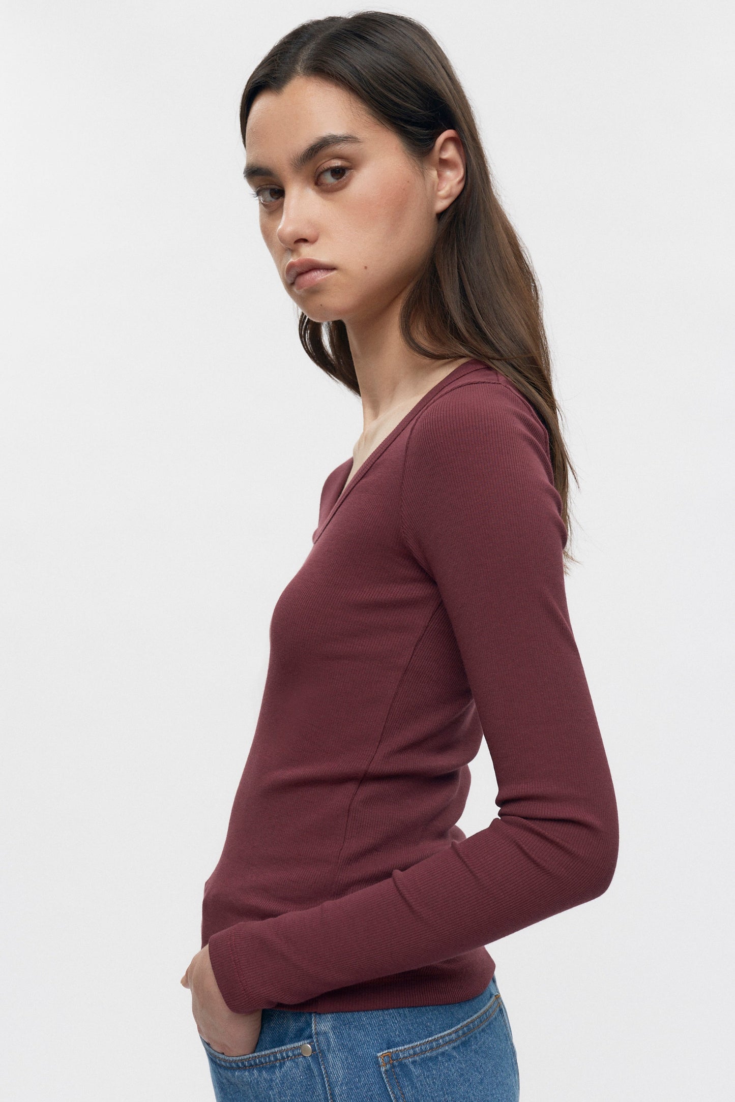 Women's Set Longsleeve in Plum