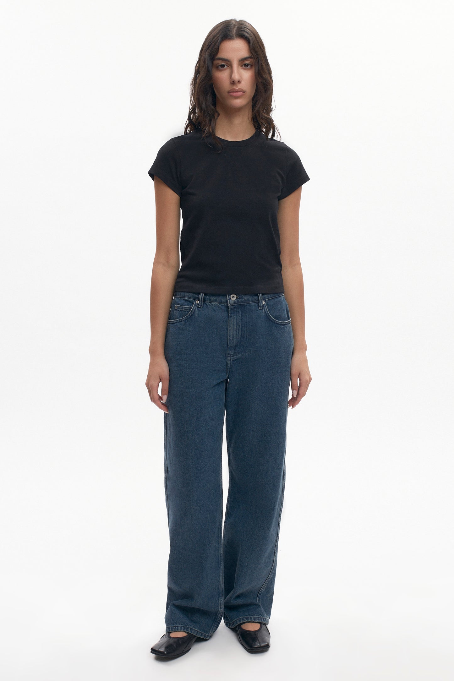 Women's Shrunken Tee in Black