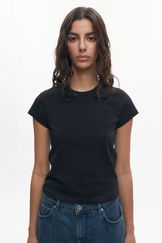 Women's Shrunken Tee in Black