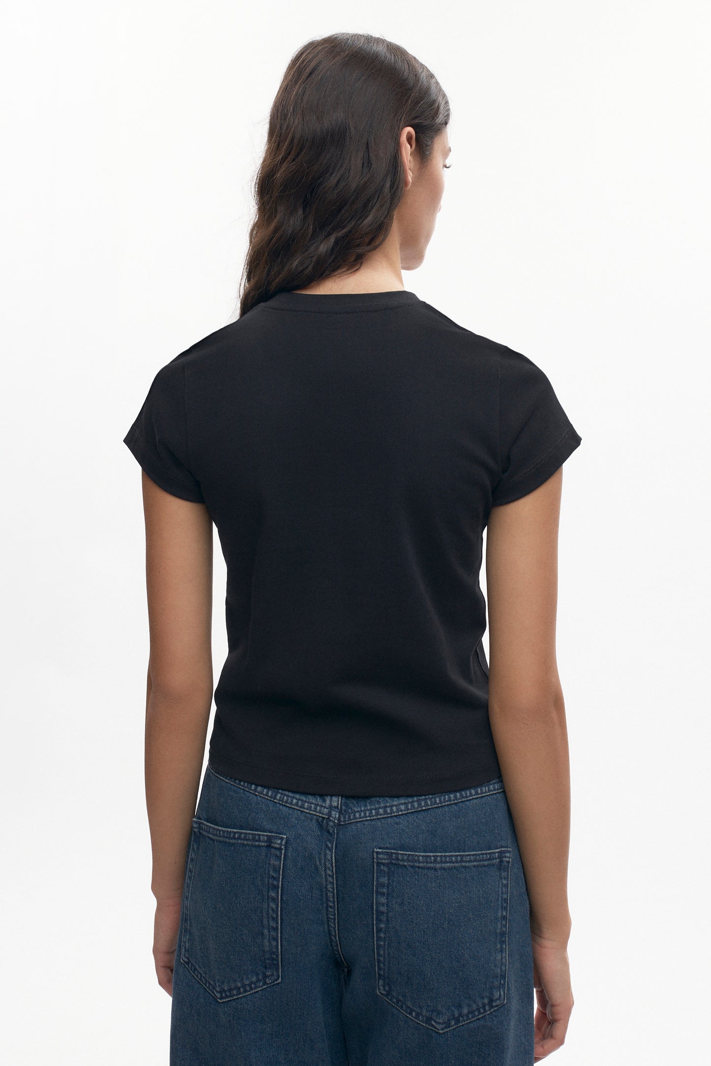 Women's Shrunken Tee in Black