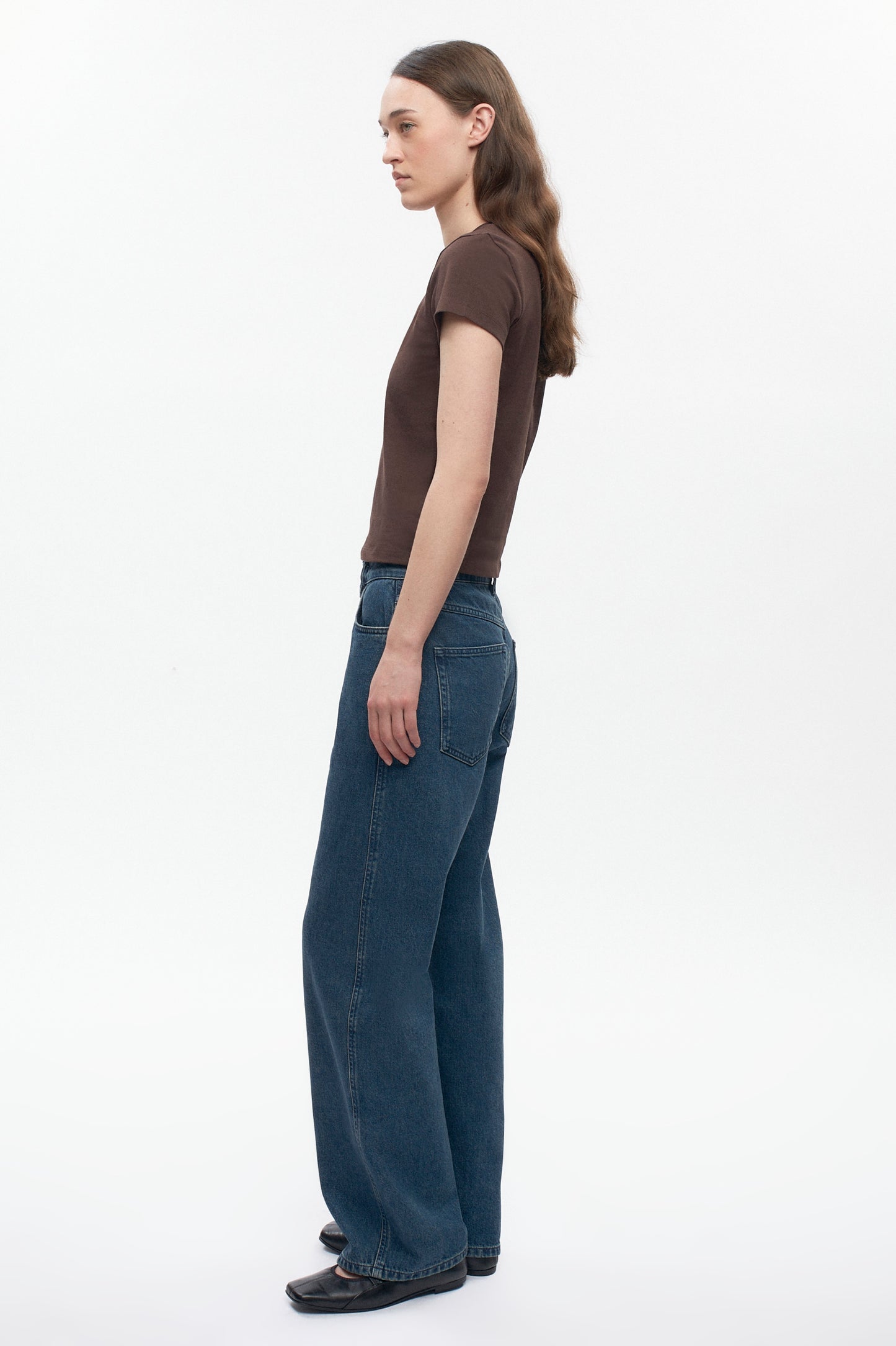Women's Shrunken Tee in Coffee Bean
