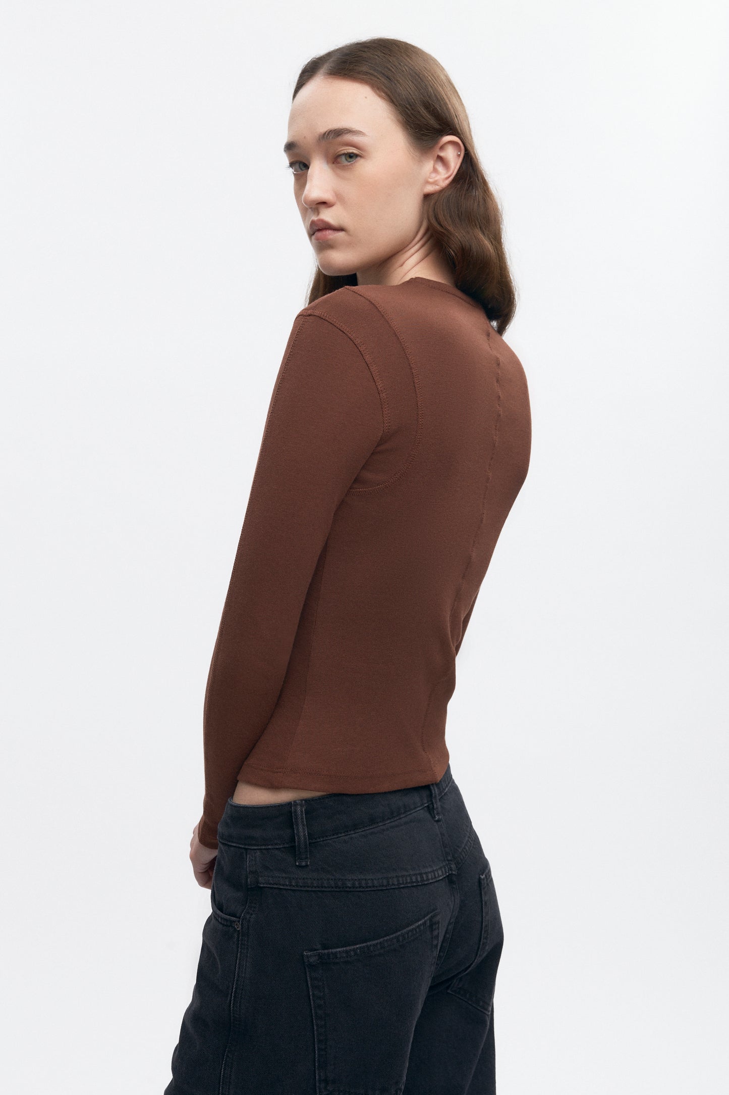 Women's Trace Longsleeve in Cocoa