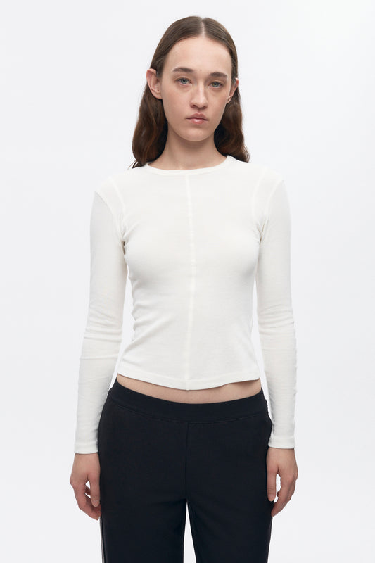 Women's Trace Longsleeve in Marshmallow