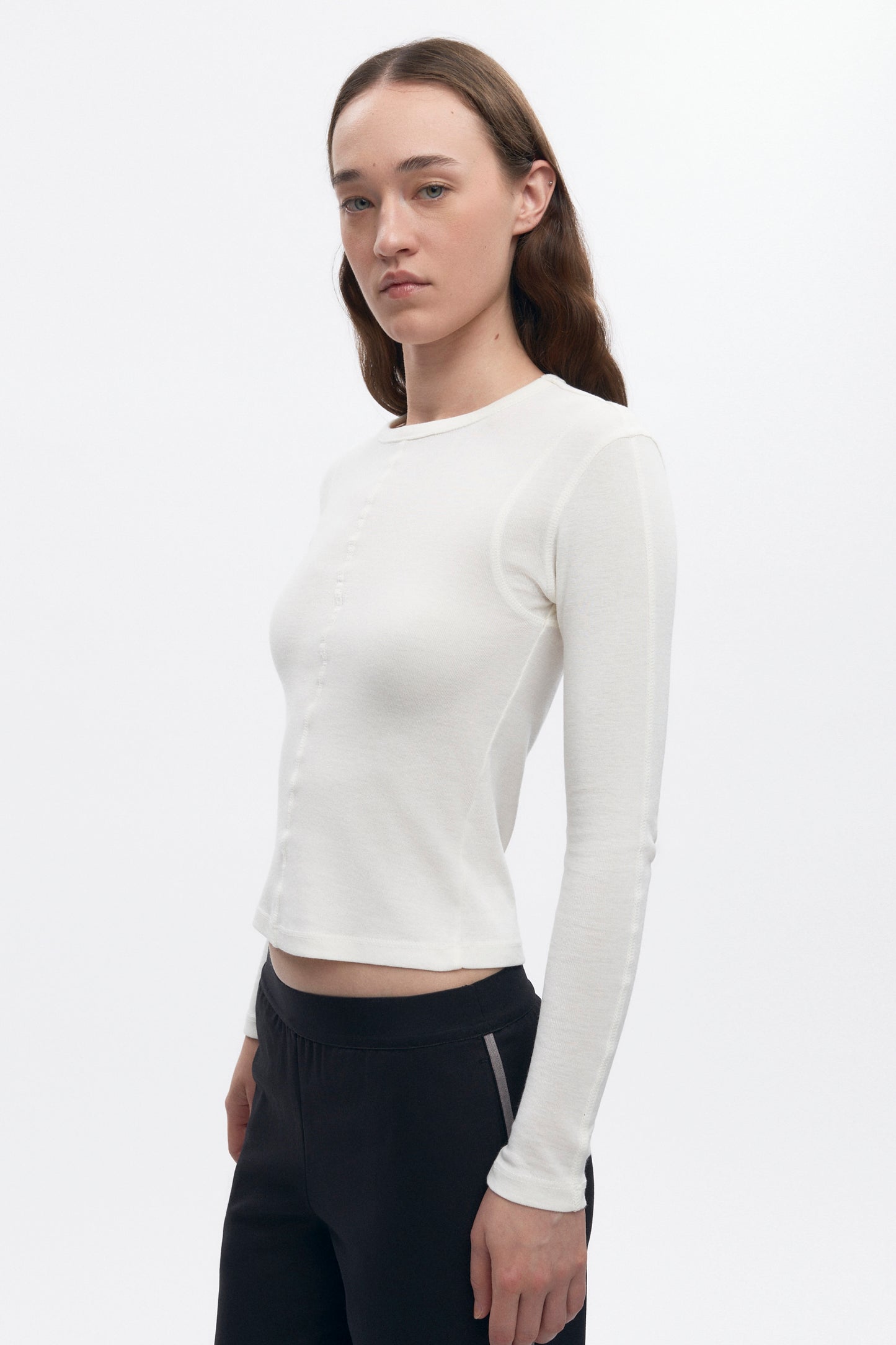 Women's Trace Longsleeve in Marshmallow