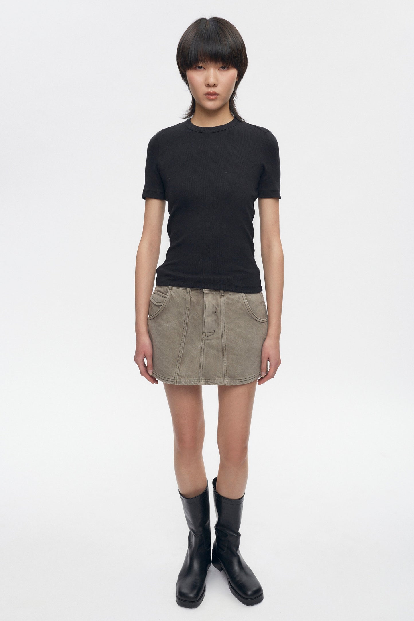 Women's Utility Denim Mini in Beluga