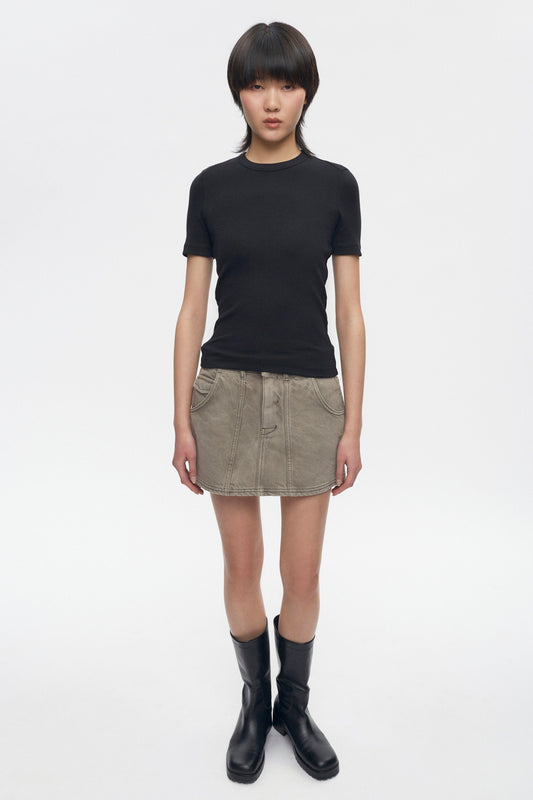 Women's Utility Denim Mini in Beluga