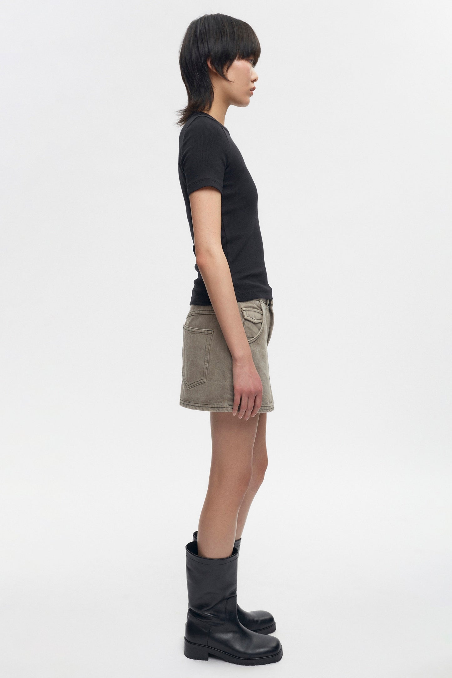 Women's Utility Denim Mini in Beluga