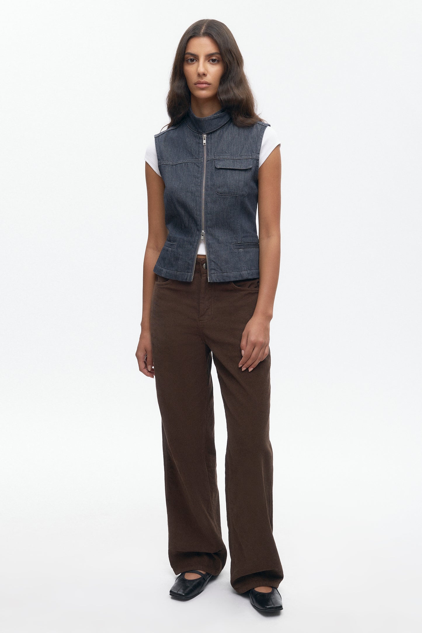 Women's Utility Vest  in Grey