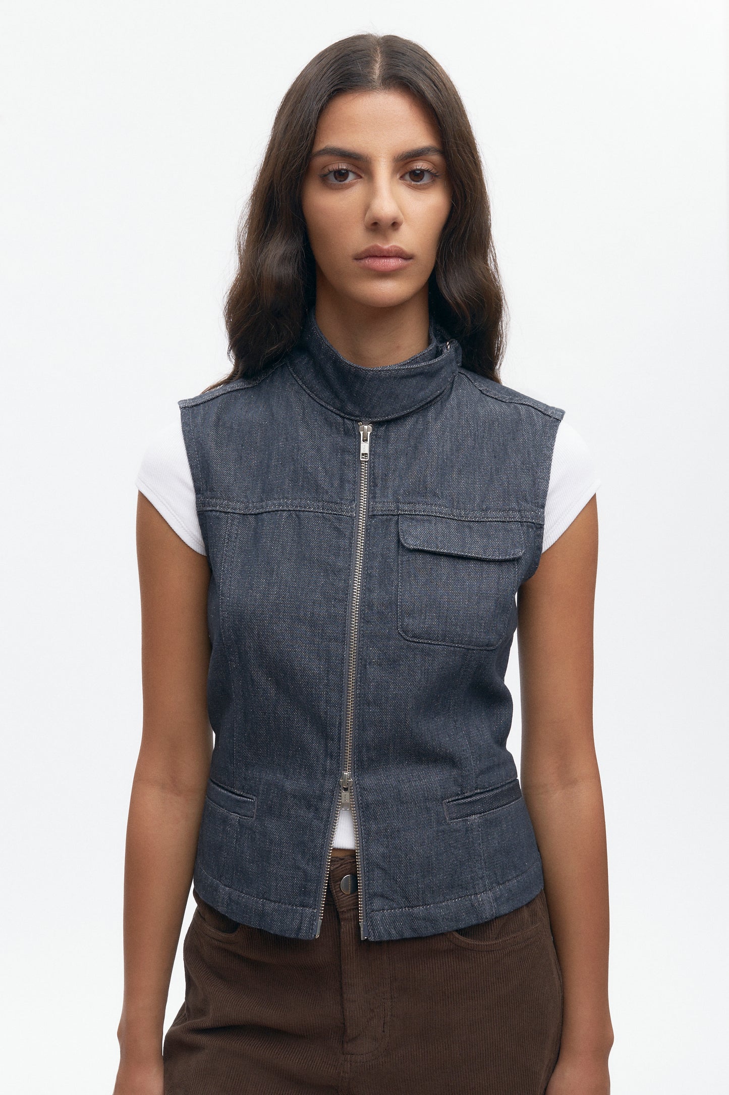 Women's Utility Vest  in Grey