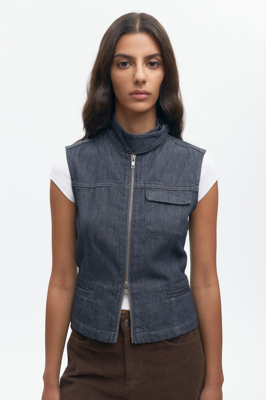 Women's Utility Vest  in Grey