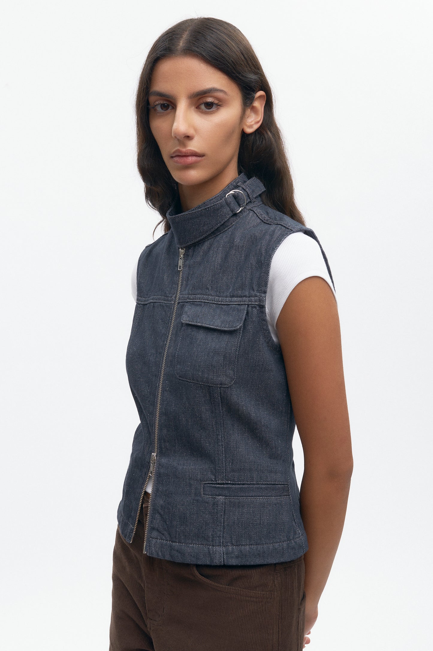 Women's Utility Vest  in Grey