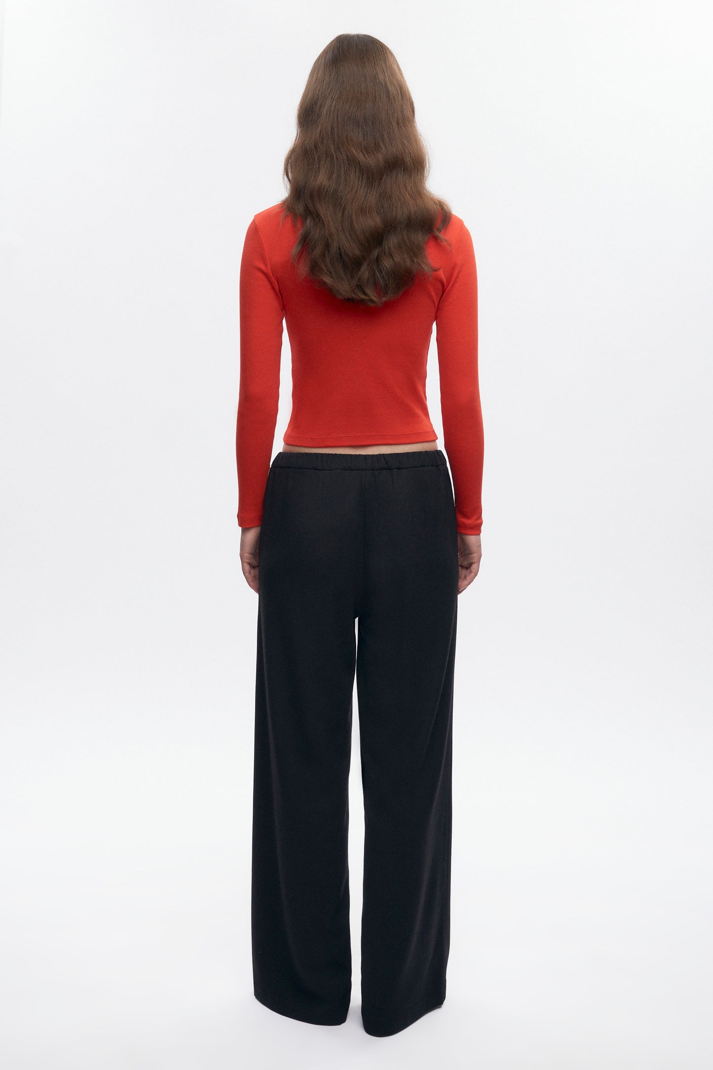Women's Wool Pull on Pant in Black