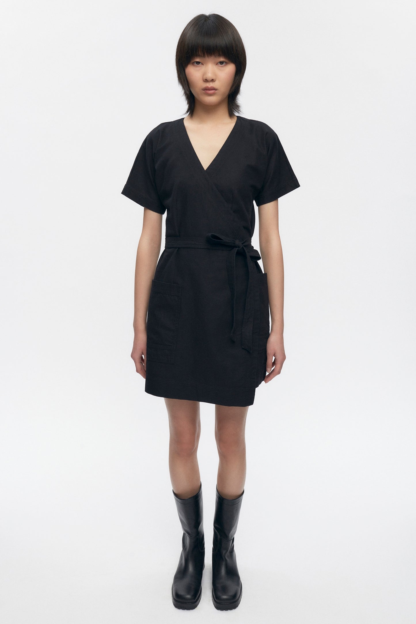 Women's Wrap Dress in Black