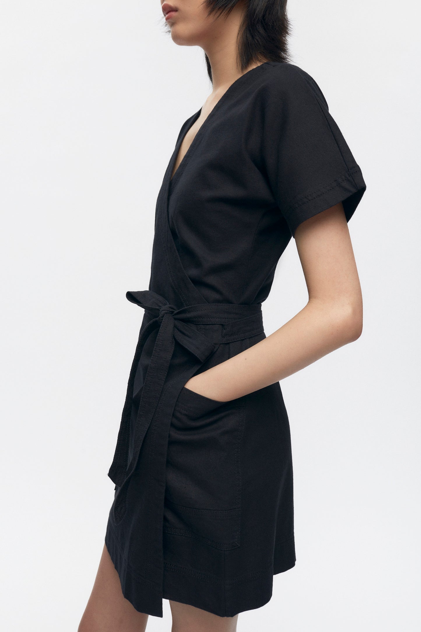 Women's Wrap Dress in Black