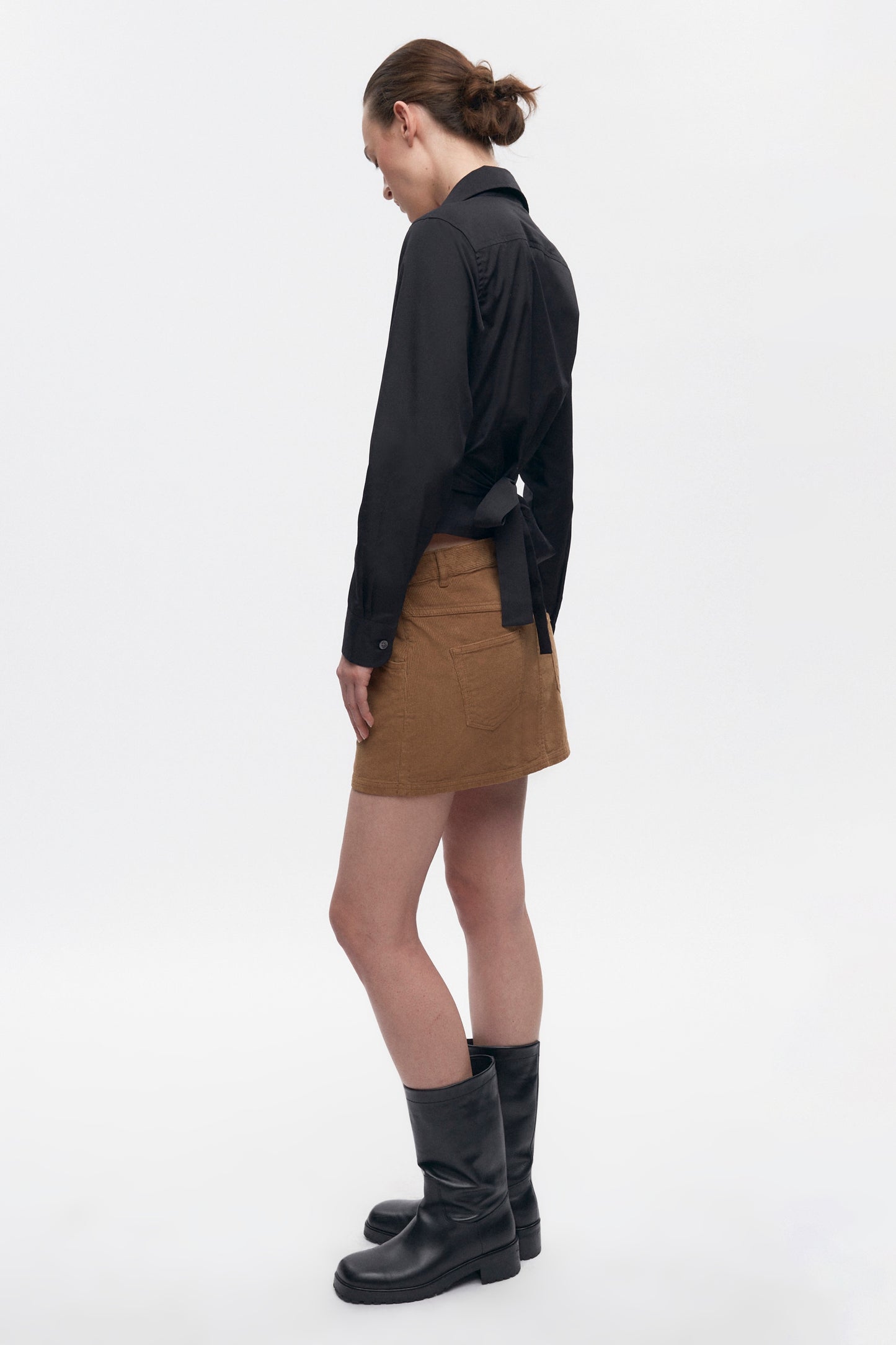 Women's Wrap Shirt in Black