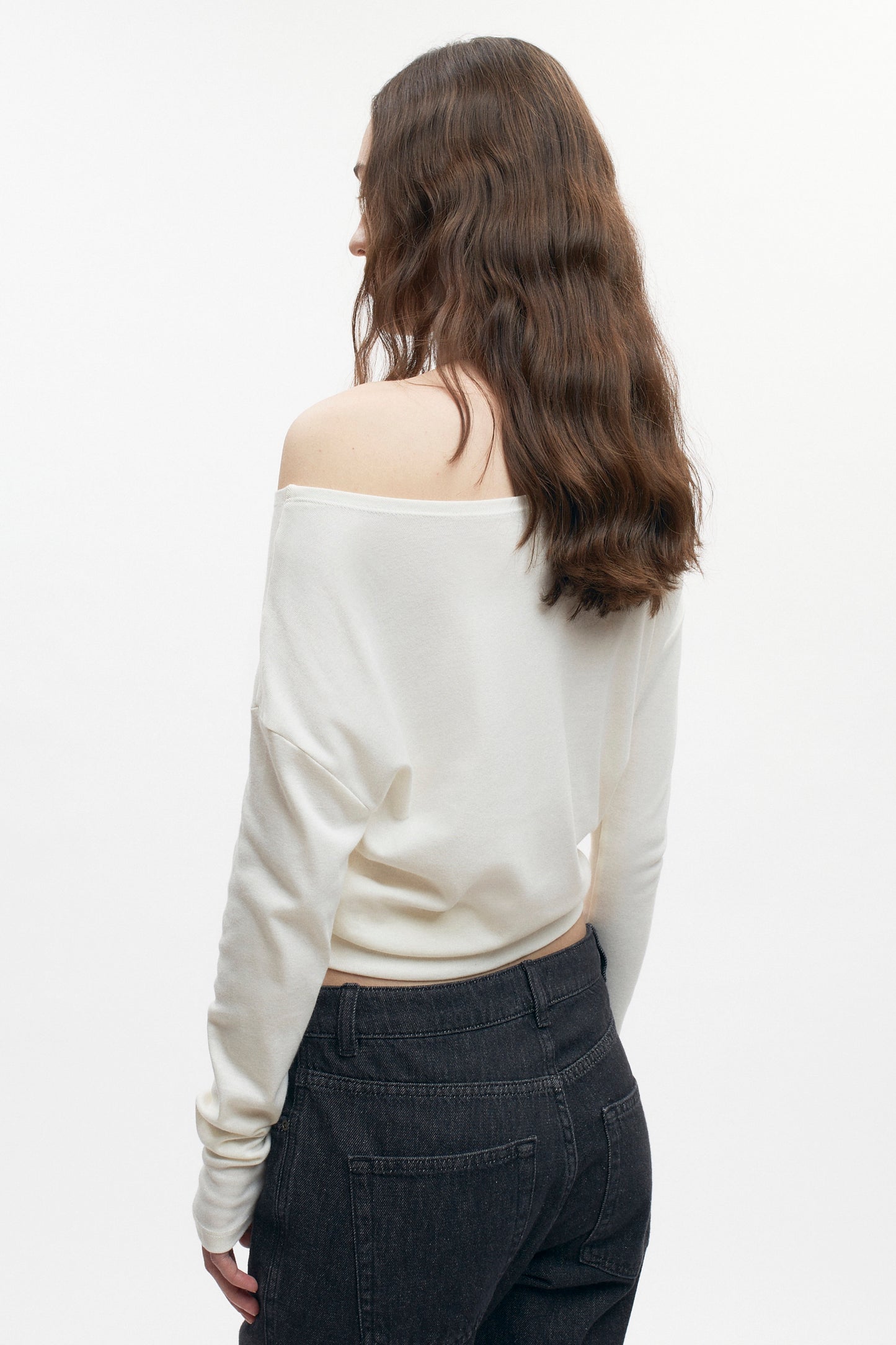 Women's Zahra Slouch Longsleeve in Marshmallow