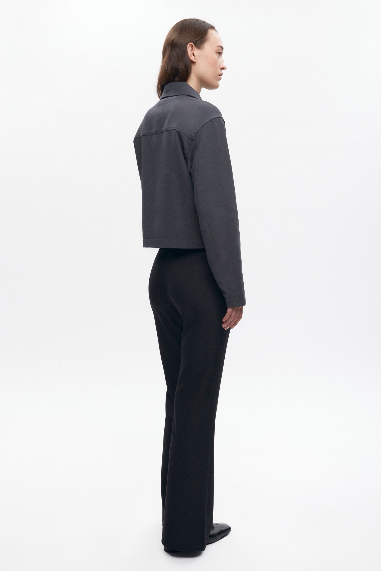 Women's Zip Up Jacket in Charcoal