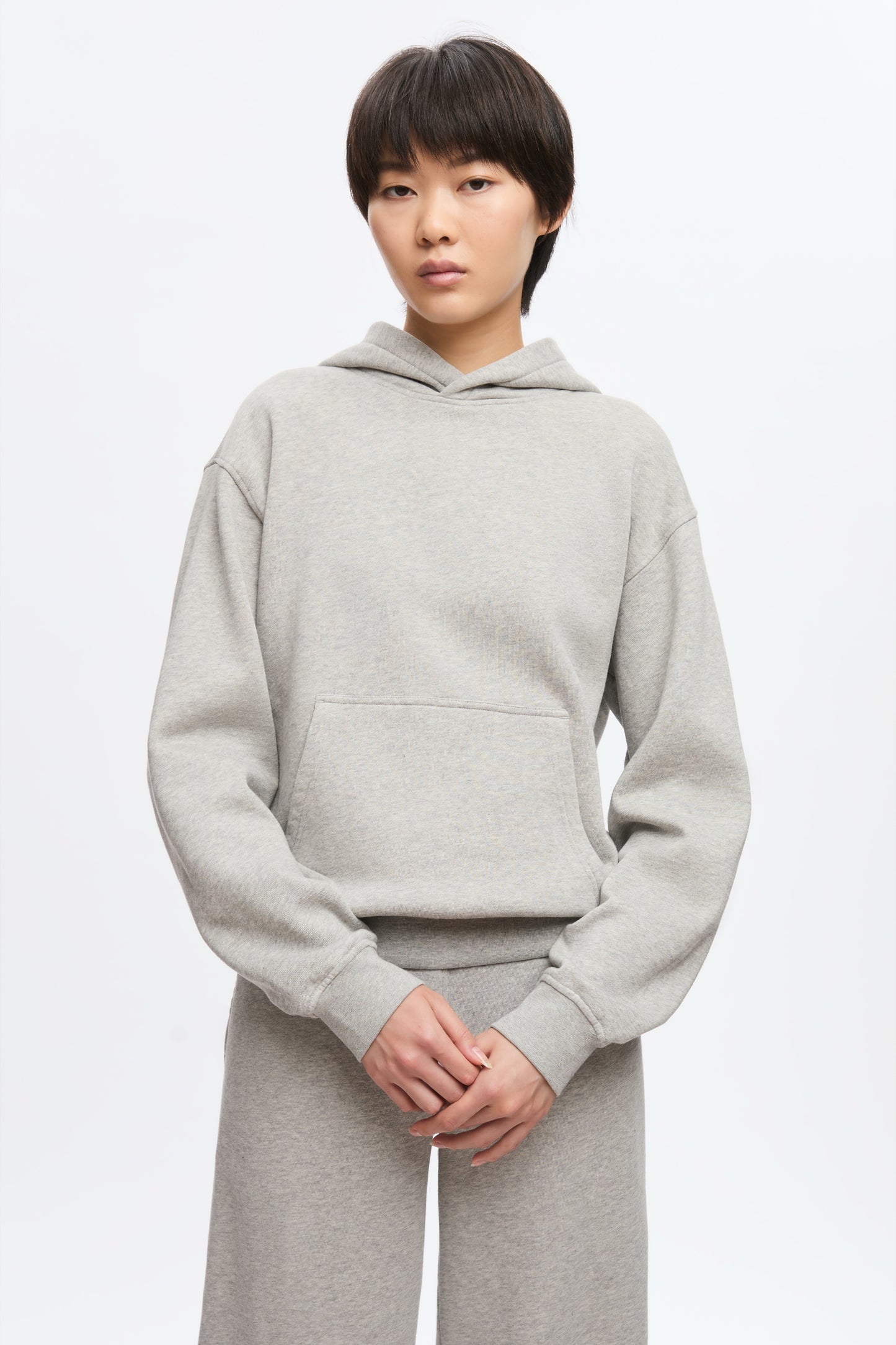 Women's Essential Hoodie in Heather Grey