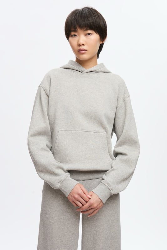 Women's Essential Hoodie in Heather Grey