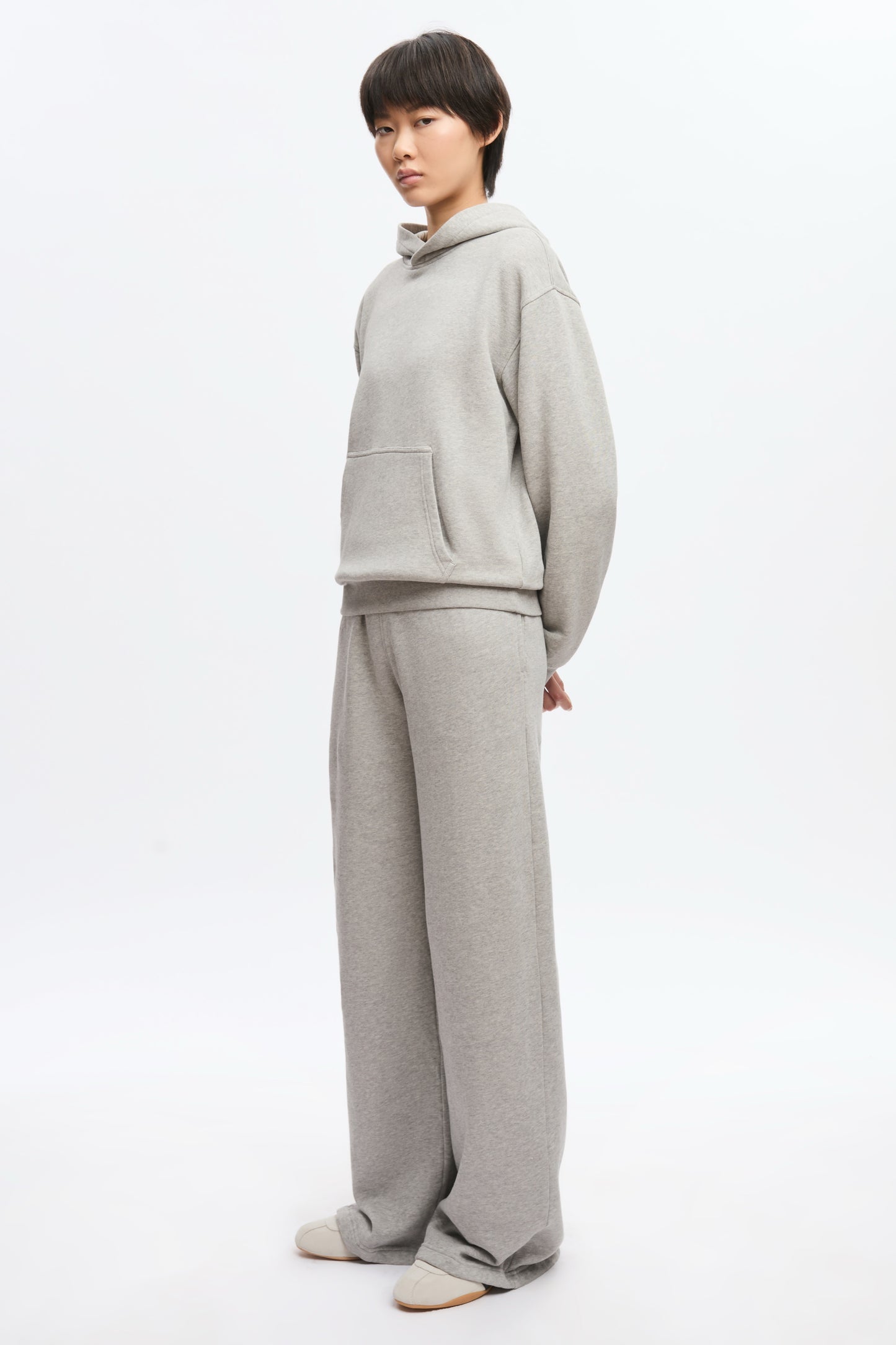 Women's Essential Hoodie in Heather Grey