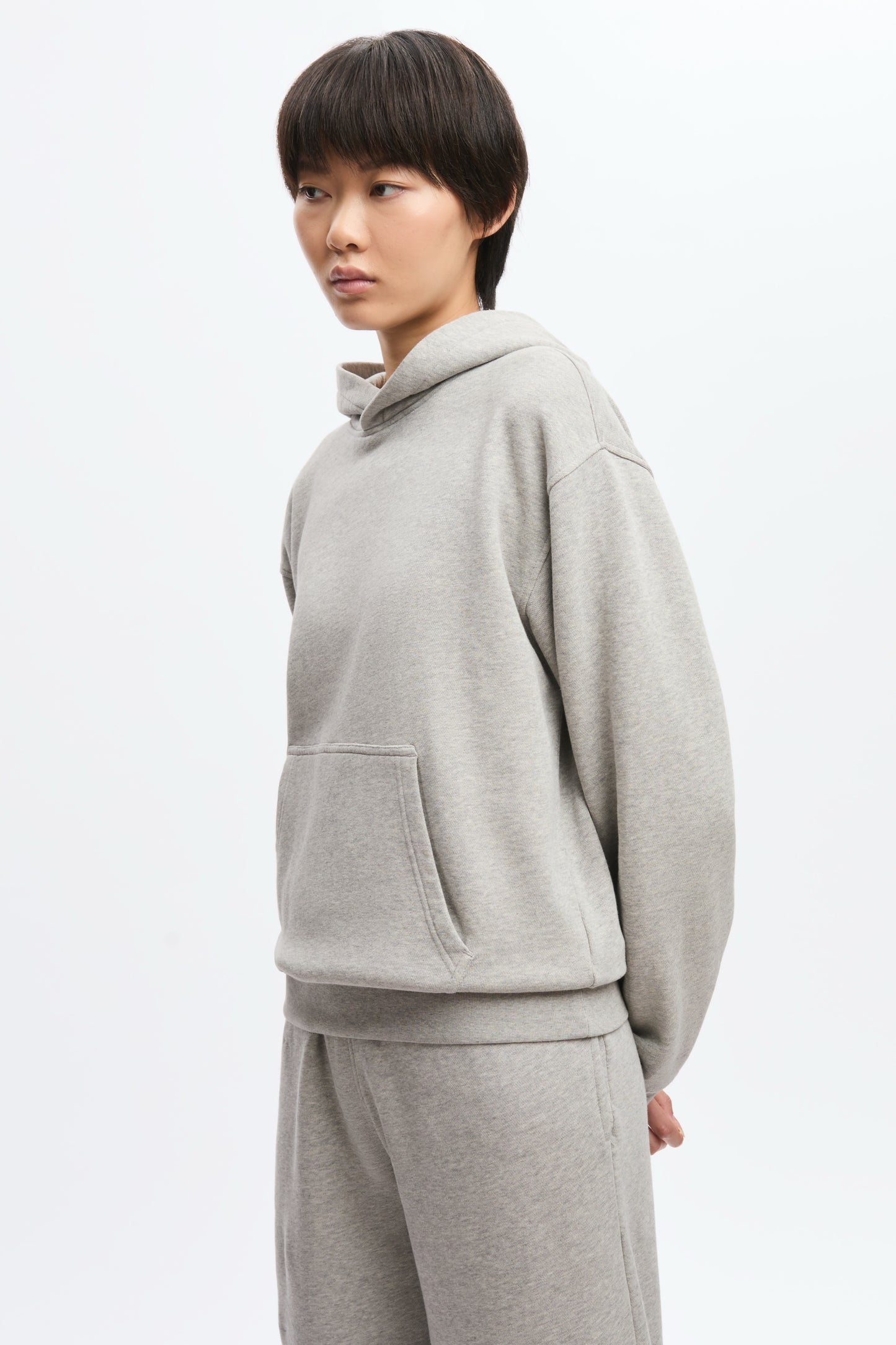 Women's Essential Hoodie in Heather Grey