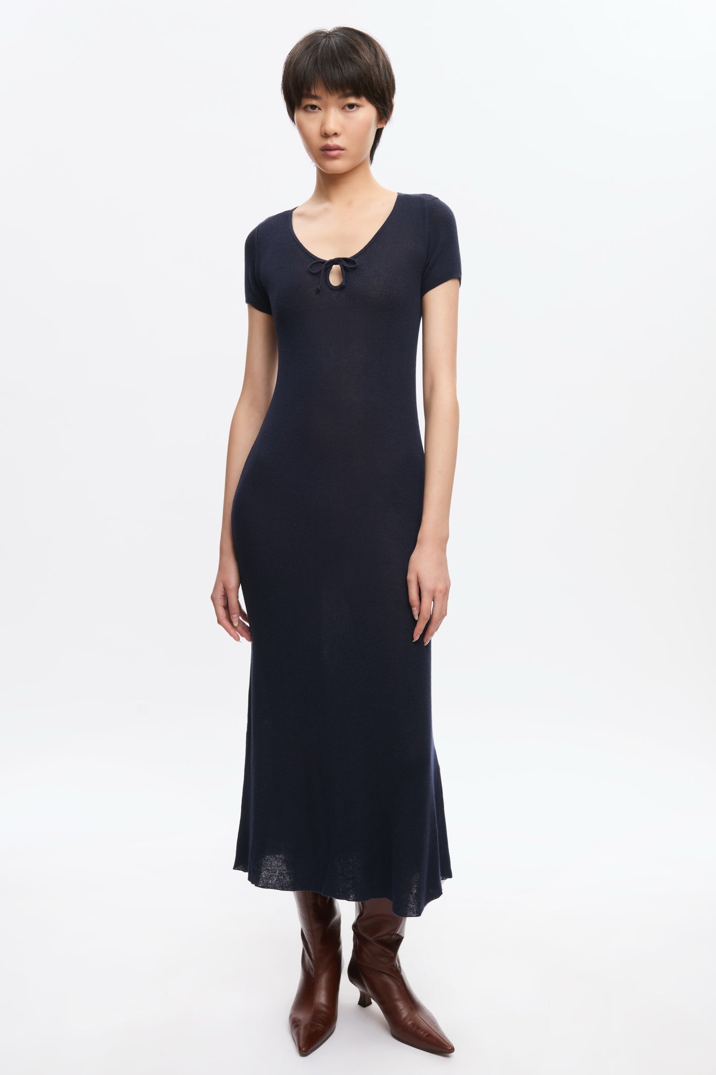 Women's Iris Knit Dress in Midnight