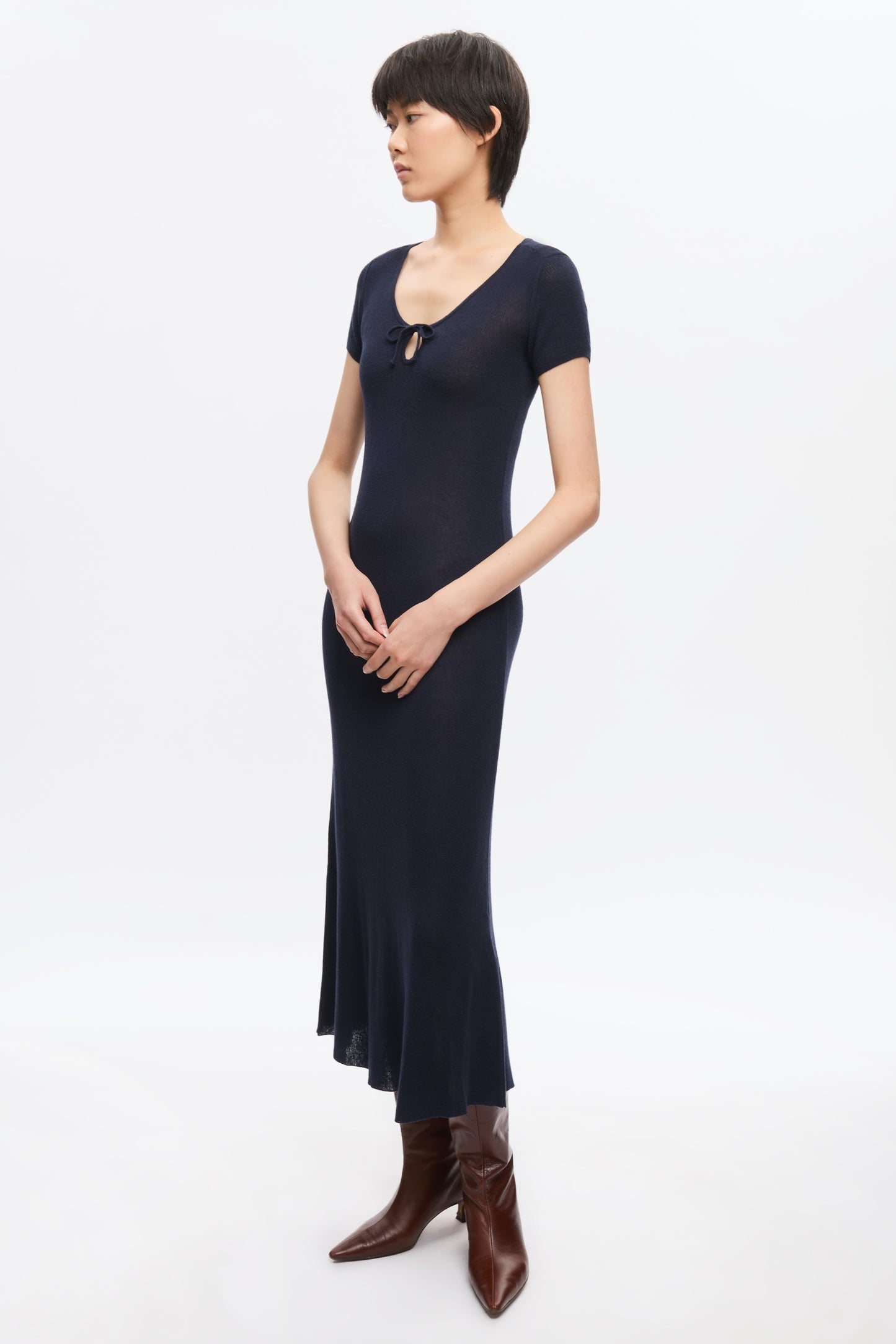 Women's Iris Knit Dress in Midnight