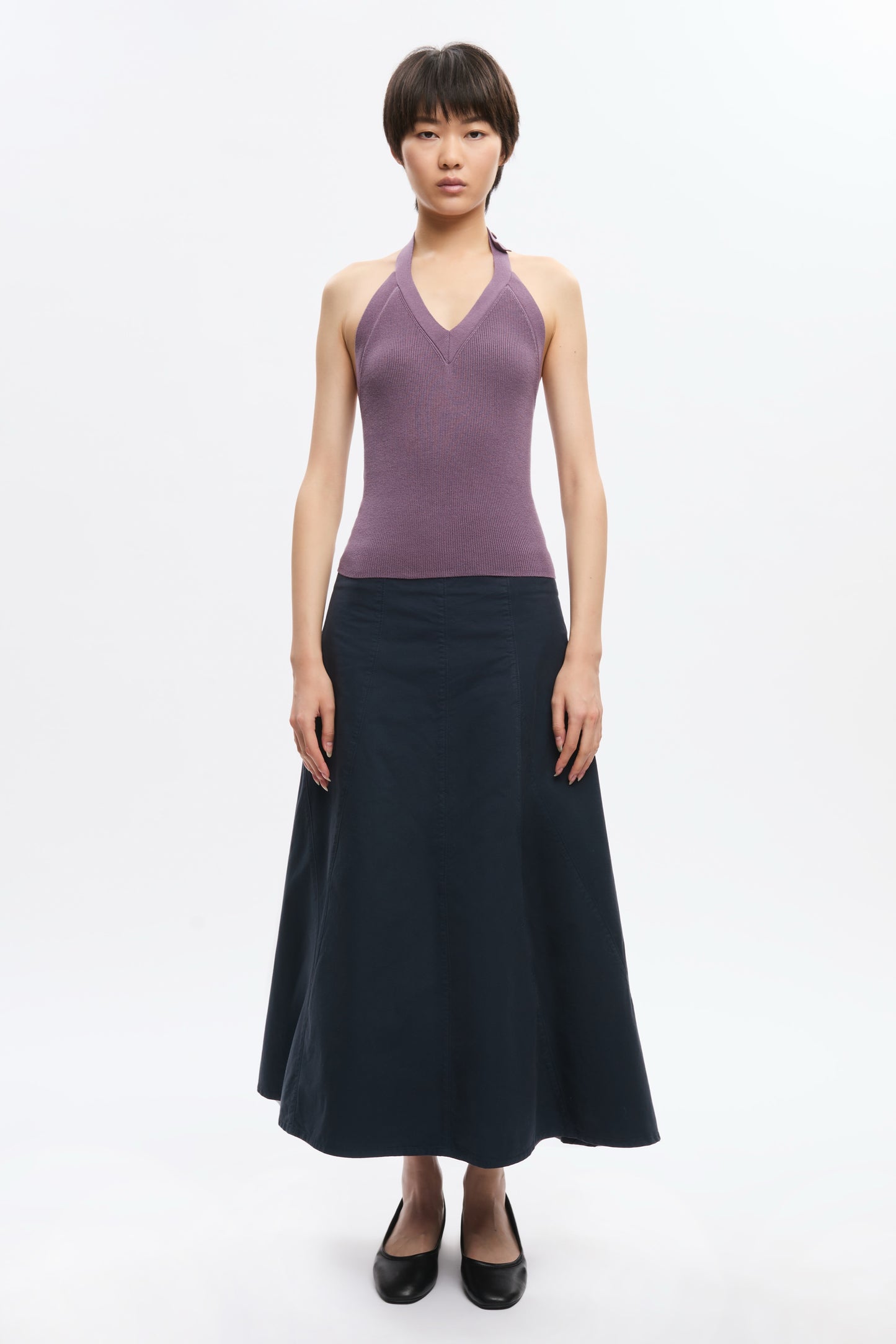 Women's Iris Knit Halter in Mauve
