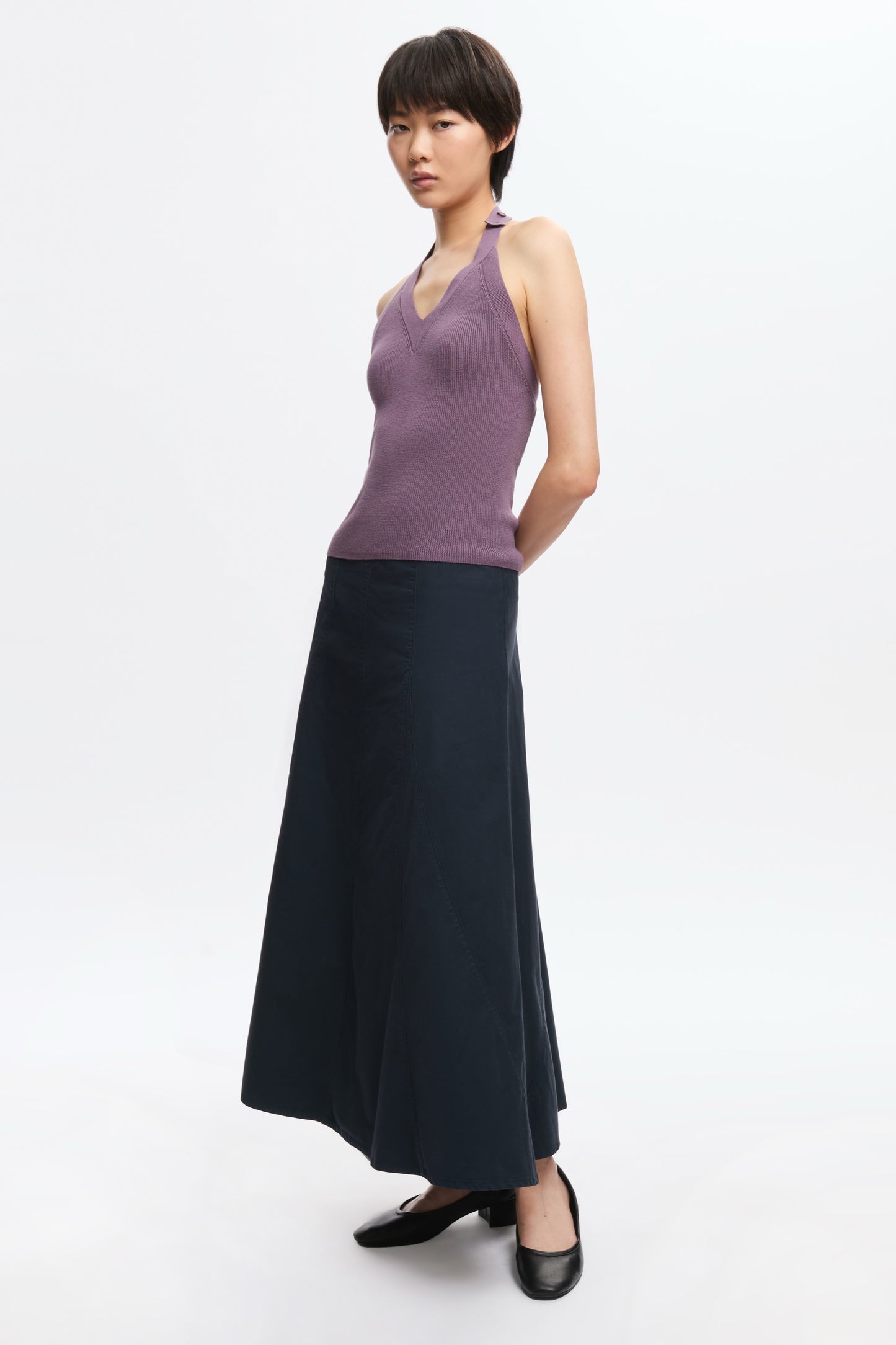 Women's Iris Knit Halter in Mauve