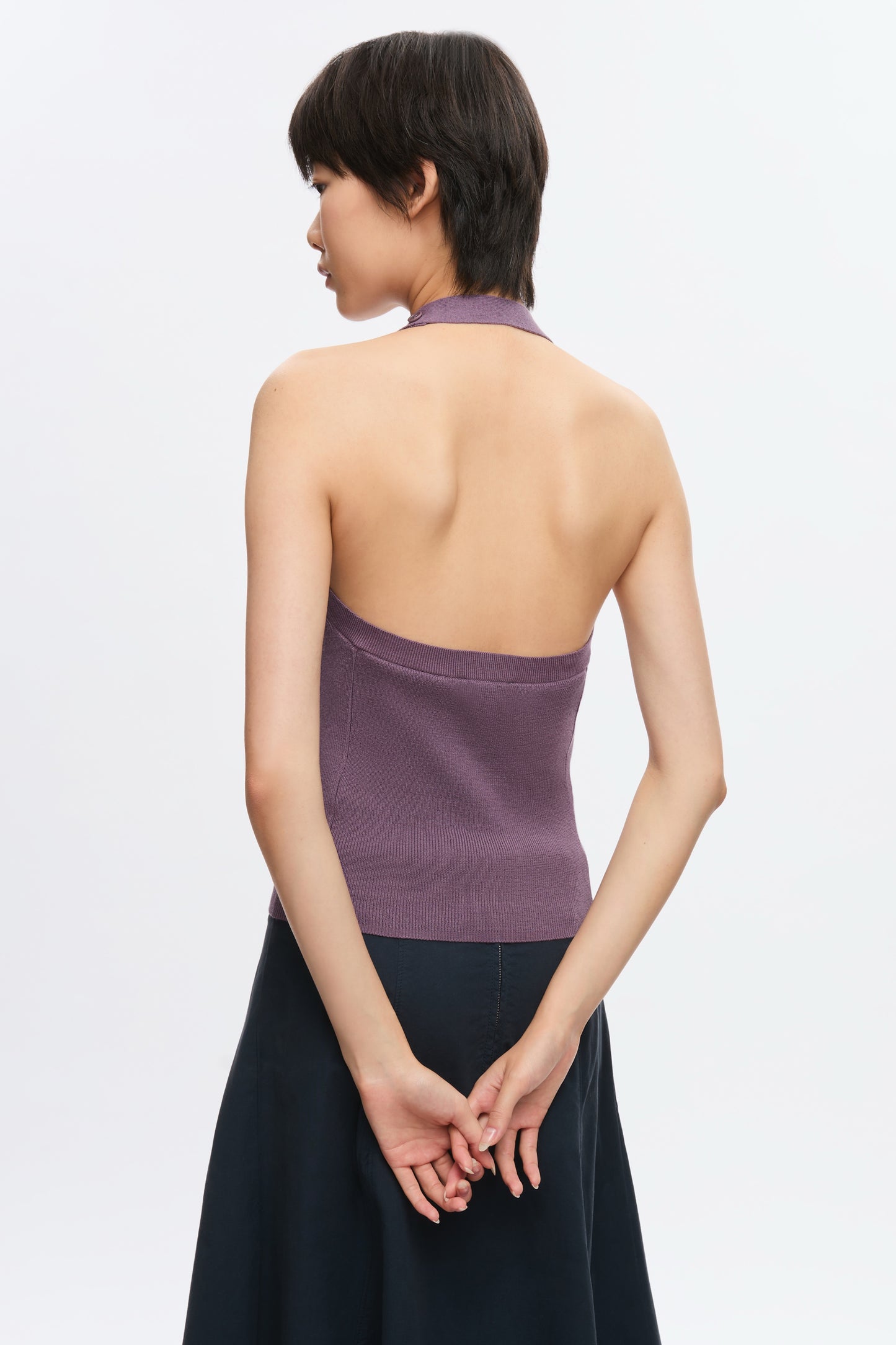 Women's Iris Knit Halter in Mauve
